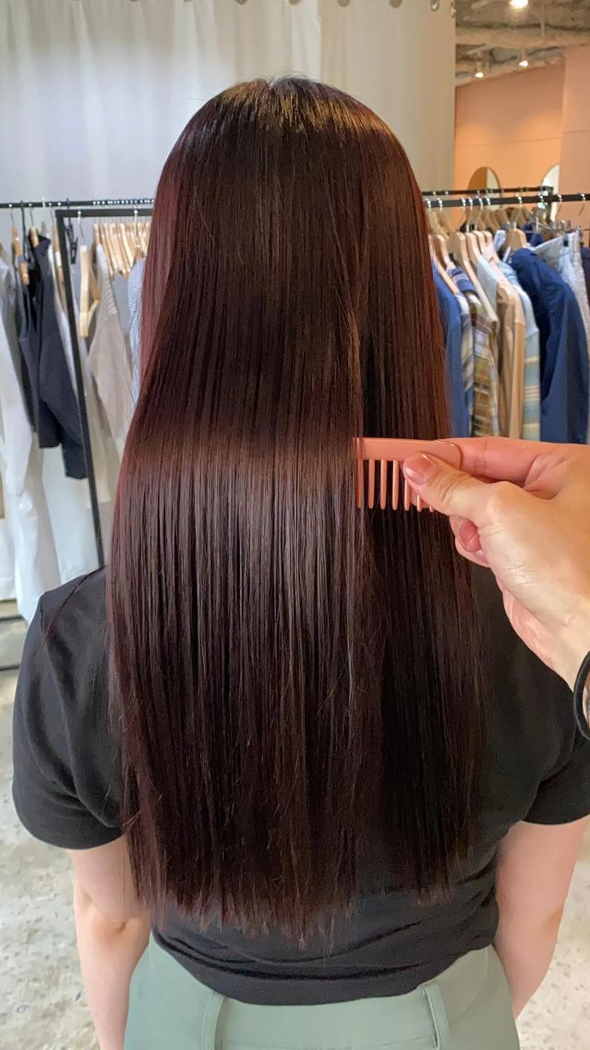 ロング カラー 縮毛矯正 ♡レイヤーカット れお♡のヘアスタイル