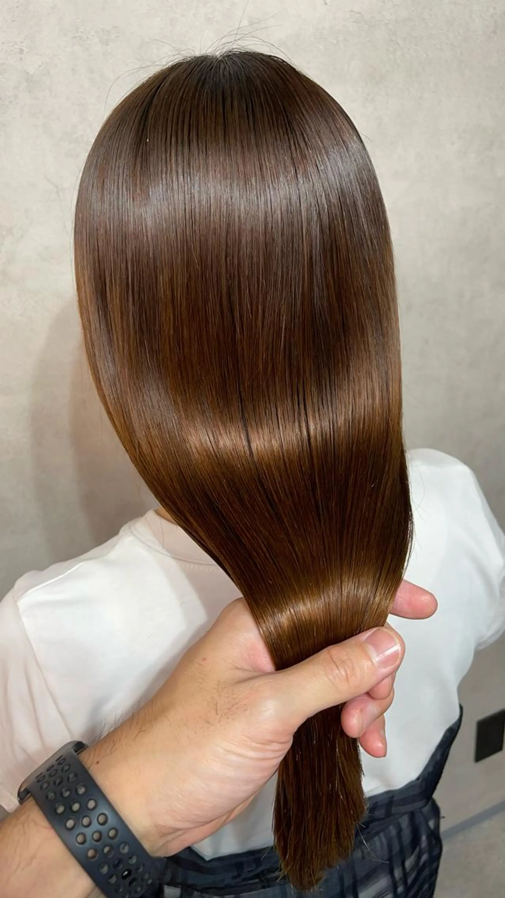 ミディアム 白髪ぼかし/美髪矯正 /宮崎陽平のヘアスタイル