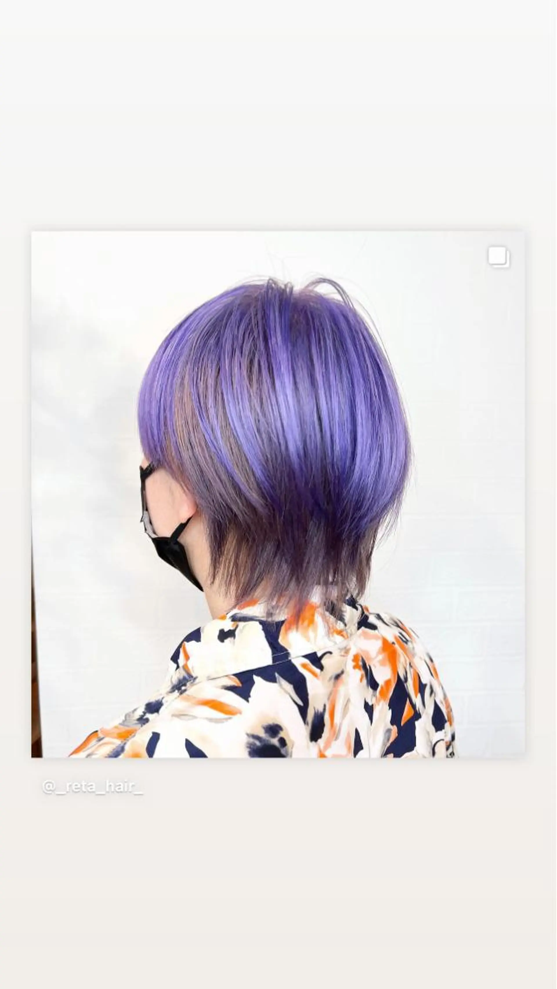 ショート カラー ヘアアレンジ ラベンダーカラー Re:ta KANZOの眉毛・アイブロウイメージ