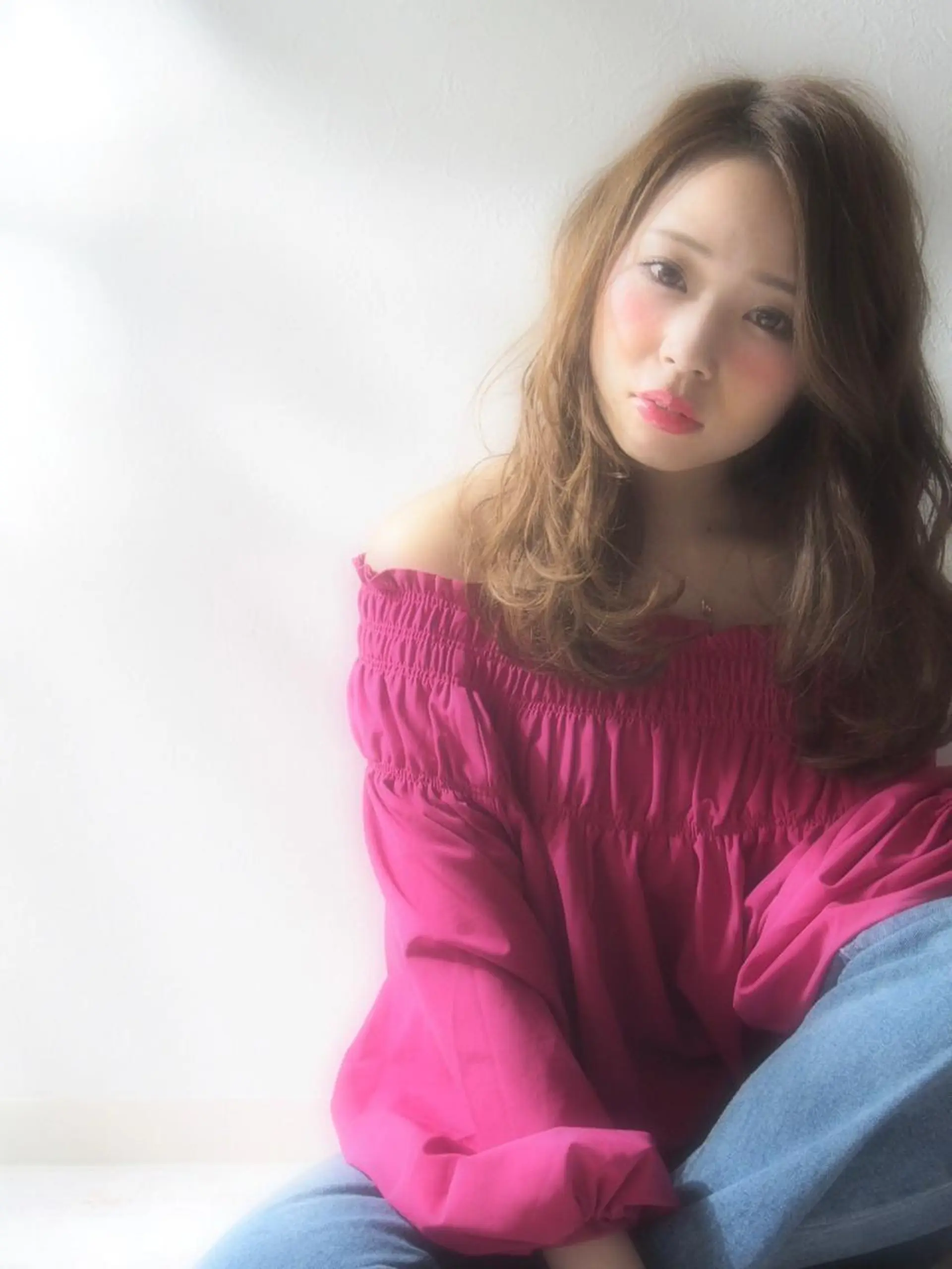 セミロング カラー 藤本 憲吾のヘアスタイル