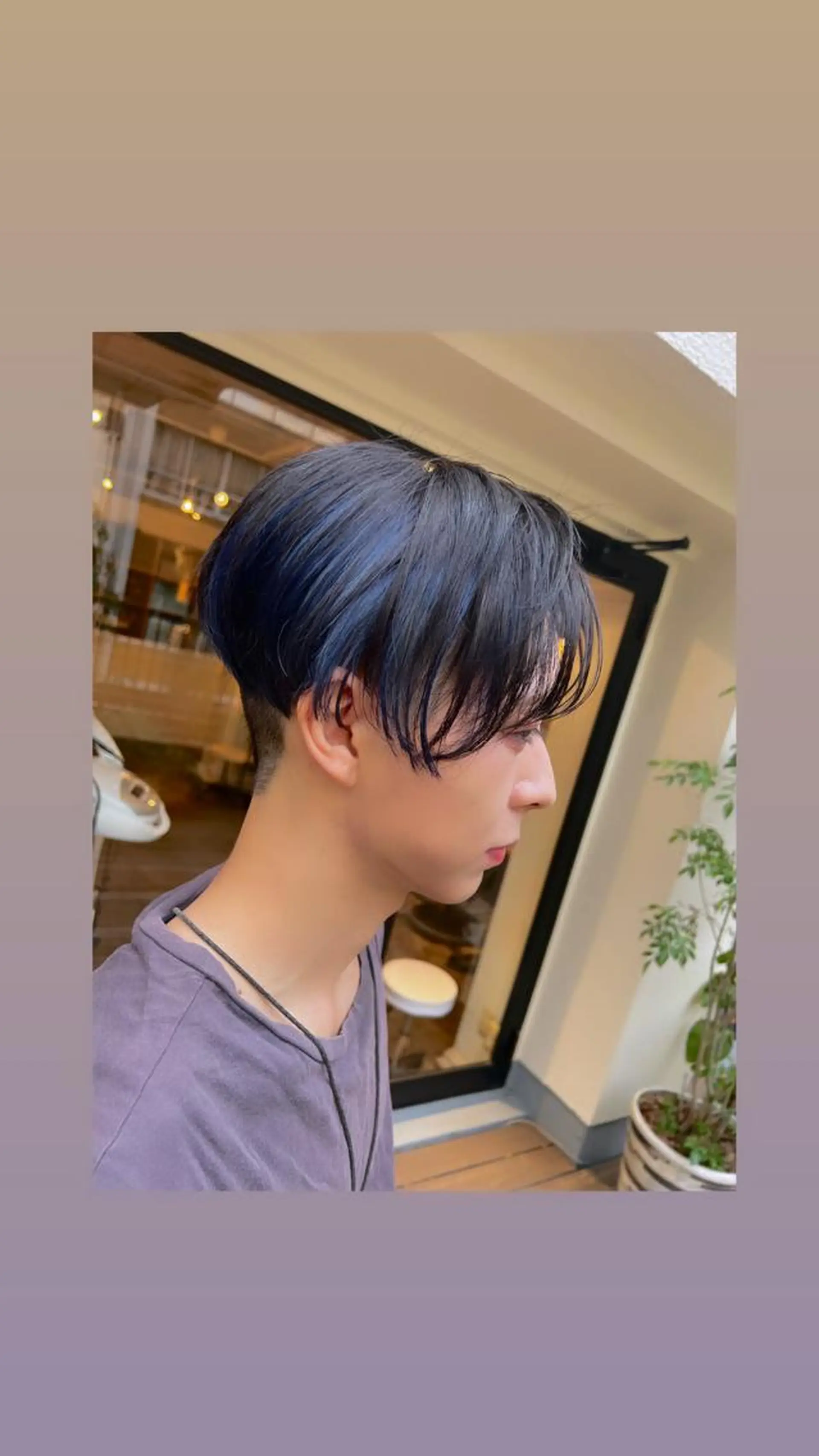ショート カラー メンズ メンズインナーカラー インナーカラー ネイビーカラー カット ヘアカラー トリートメント ハイライト/インナー /ブリーチ/レイヤーのヘアスタイル