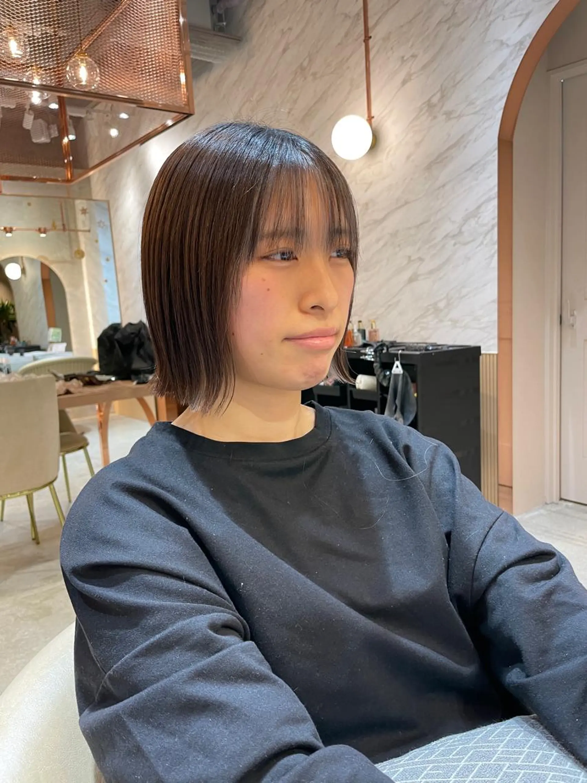 ミディアム カット ヘアカラー トリートメント レイヤー/韓国ヘア 縮毛矯正🫧鈴木颯のヘアスタイル