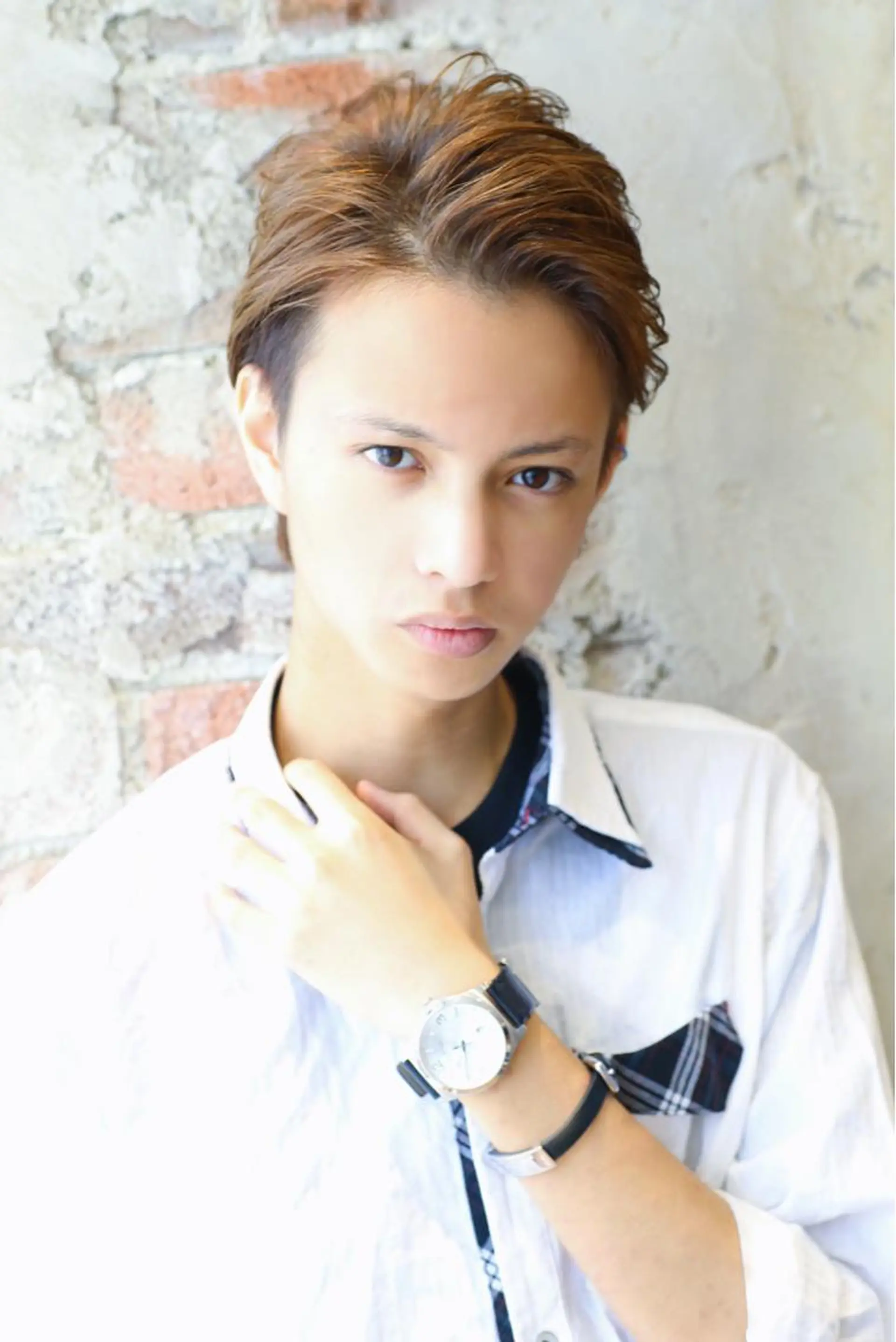 ショート カラー パーマ メンズ メンズパーマ Soleria 田中慎一のヘアスタイル