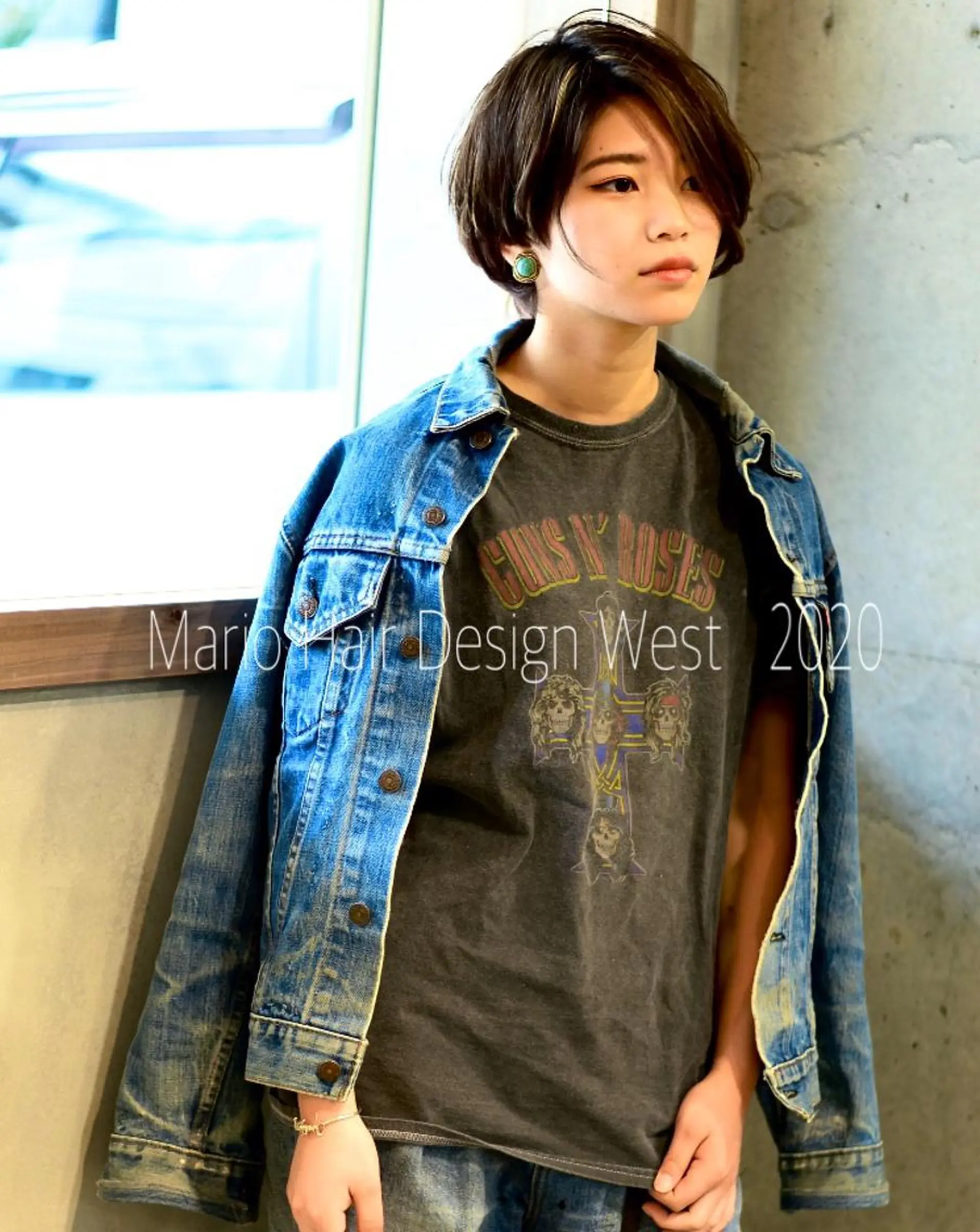 ショート カラー ショートボブ ハイライトカラー ボブ ハイライト ショートヘア 竹嶌 健吾のヘアスタイル