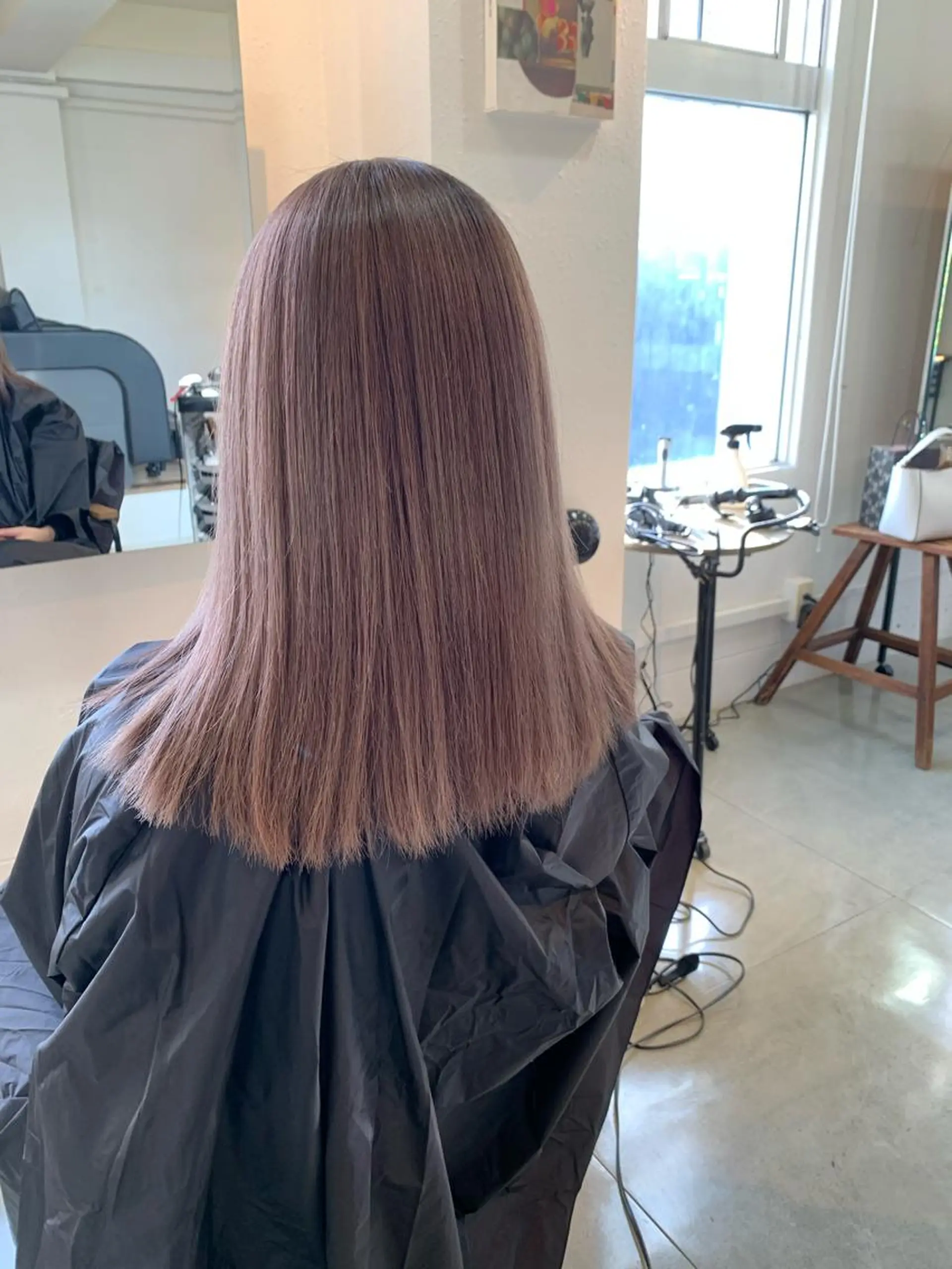 セミロング カラー 船津武俊 フナツタケトシのヘアスタイル