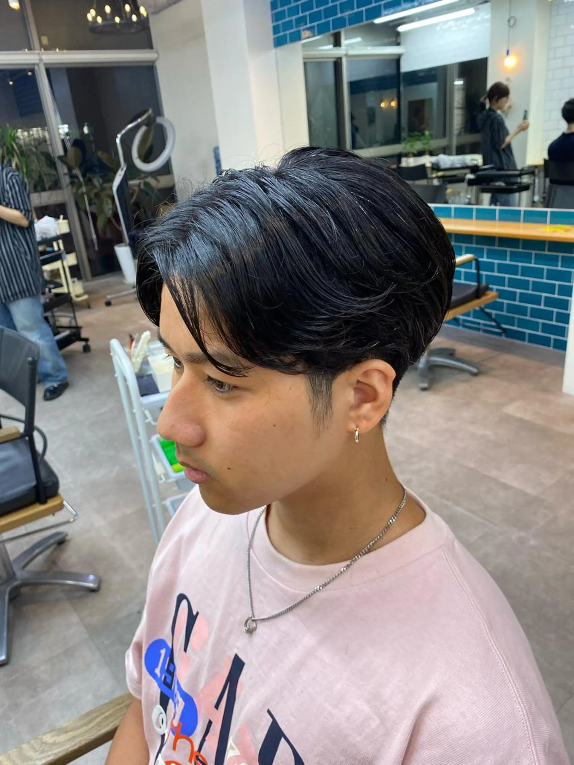 パーマ メンズ カット パーマ トリートメント レイヤーボブ/ 艶カラー/サナ🌼のヘアスタイル