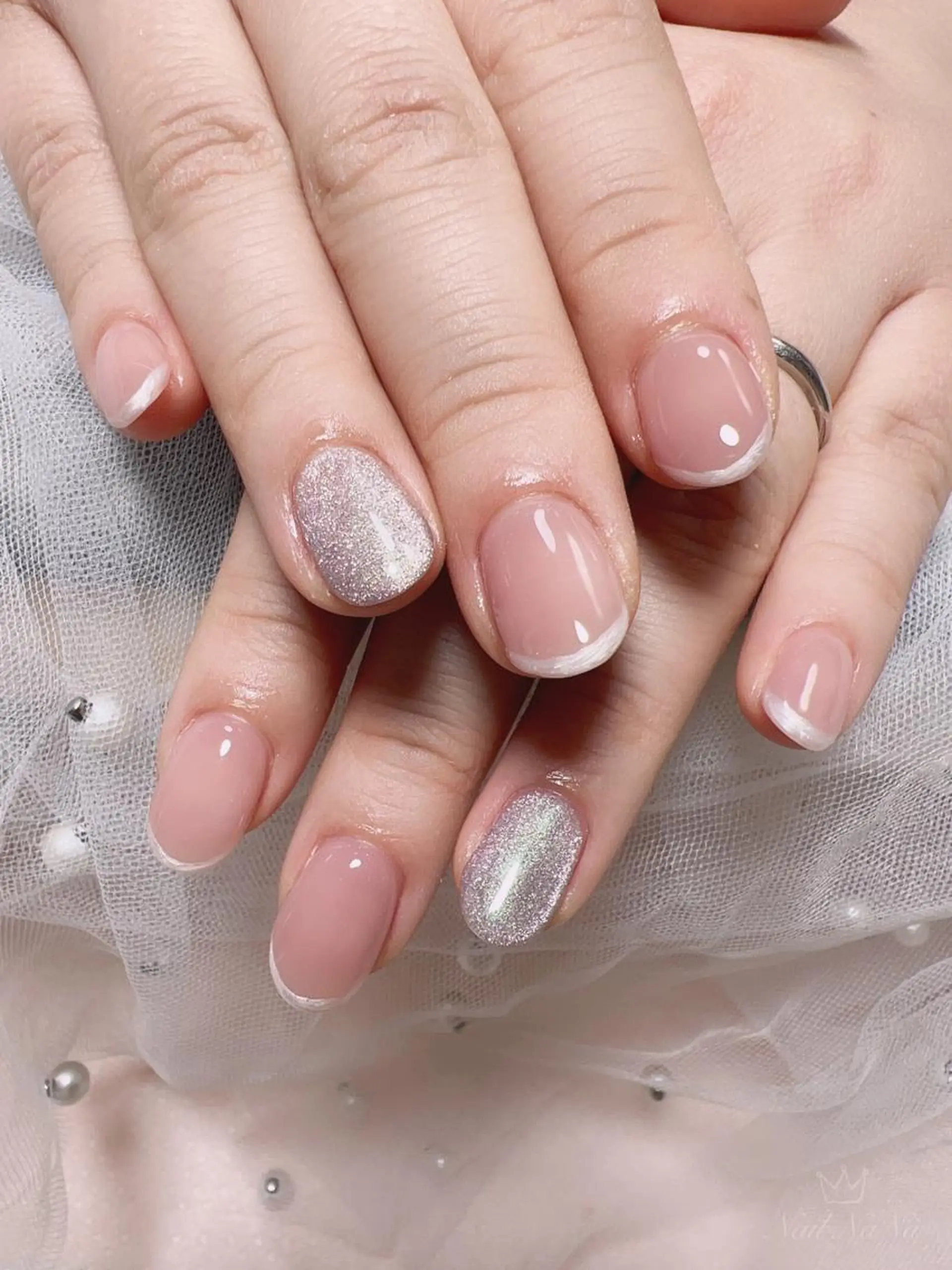 ショート カラー ネイル フレンチネイル ハンドネイル Nail NaNaのネイルデザイン