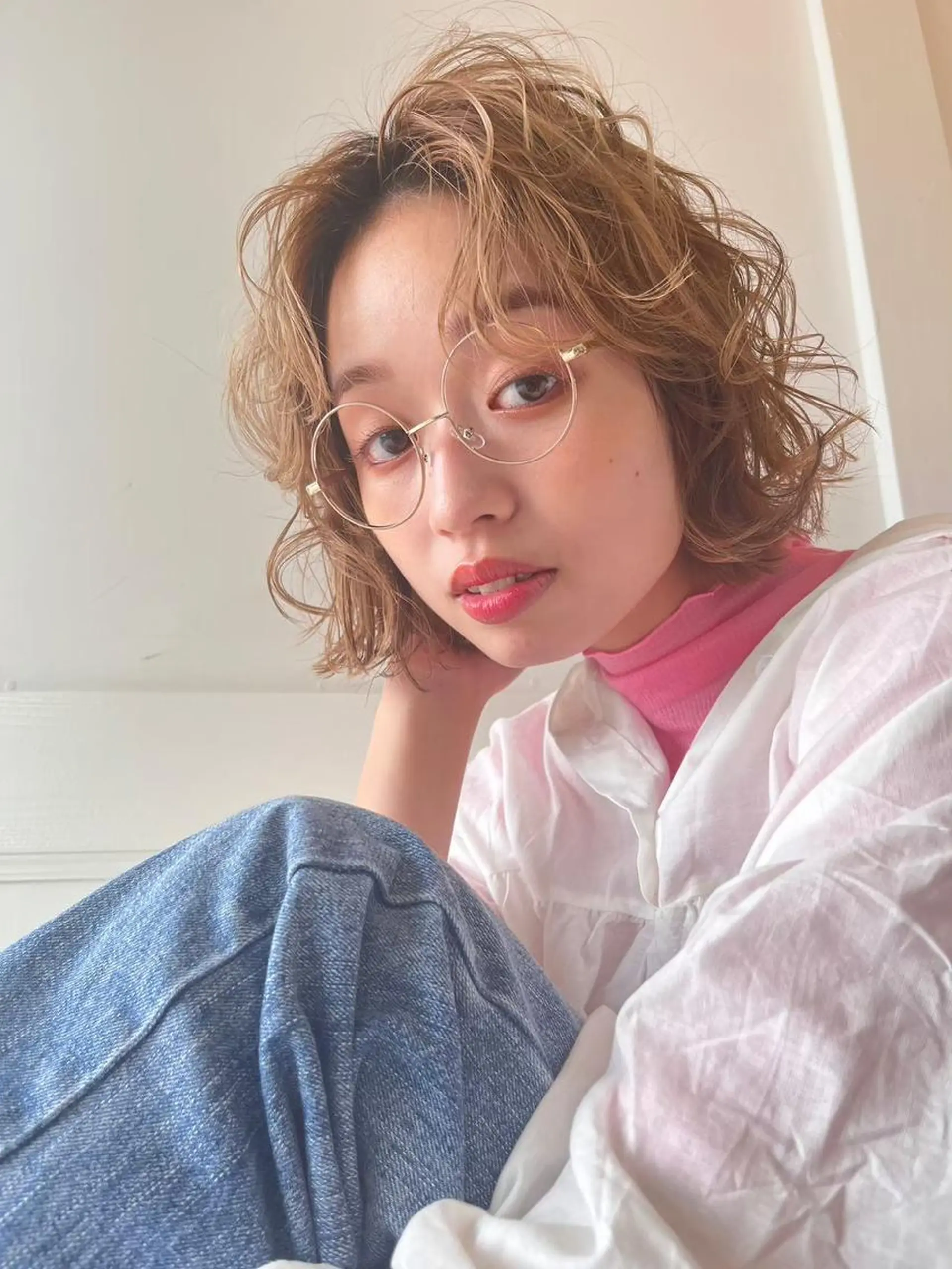 ミディアム ヘアカラー 川瀬 龍哉のヘアスタイル