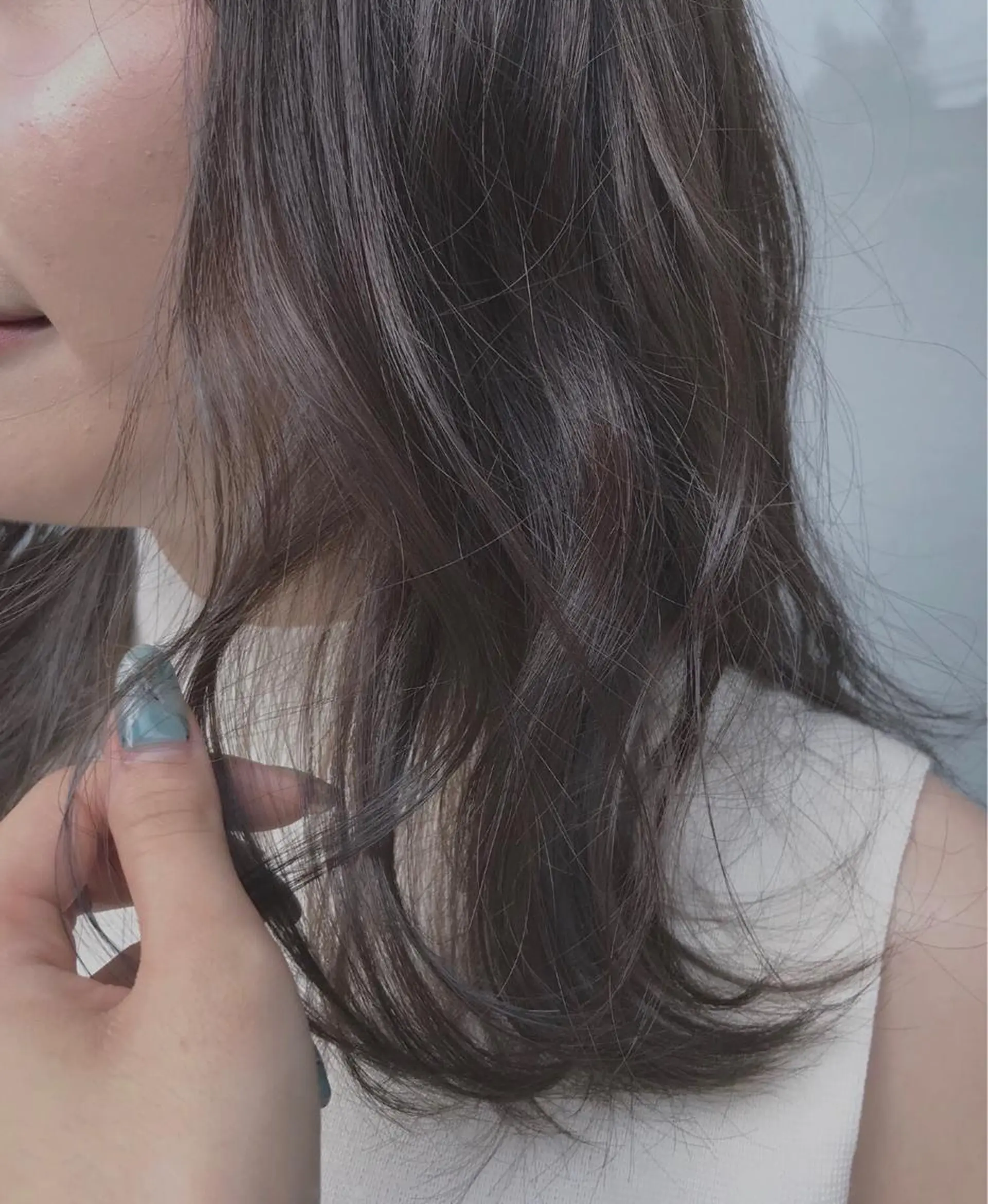 セミロング カラー カット ヘアカラー トリートメント Kawaguchi Arisaのヘアスタイル