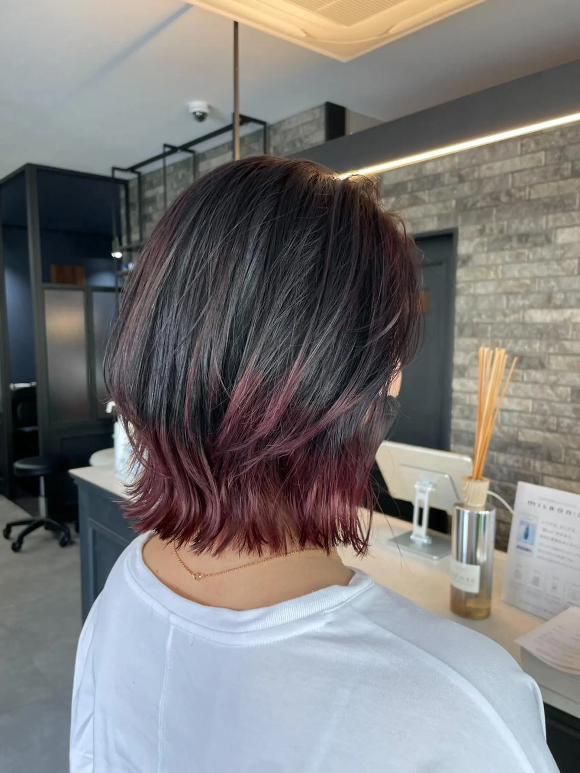 ミディアム パープルカラー Dia✂︎ 高澤優希のヘアスタイル