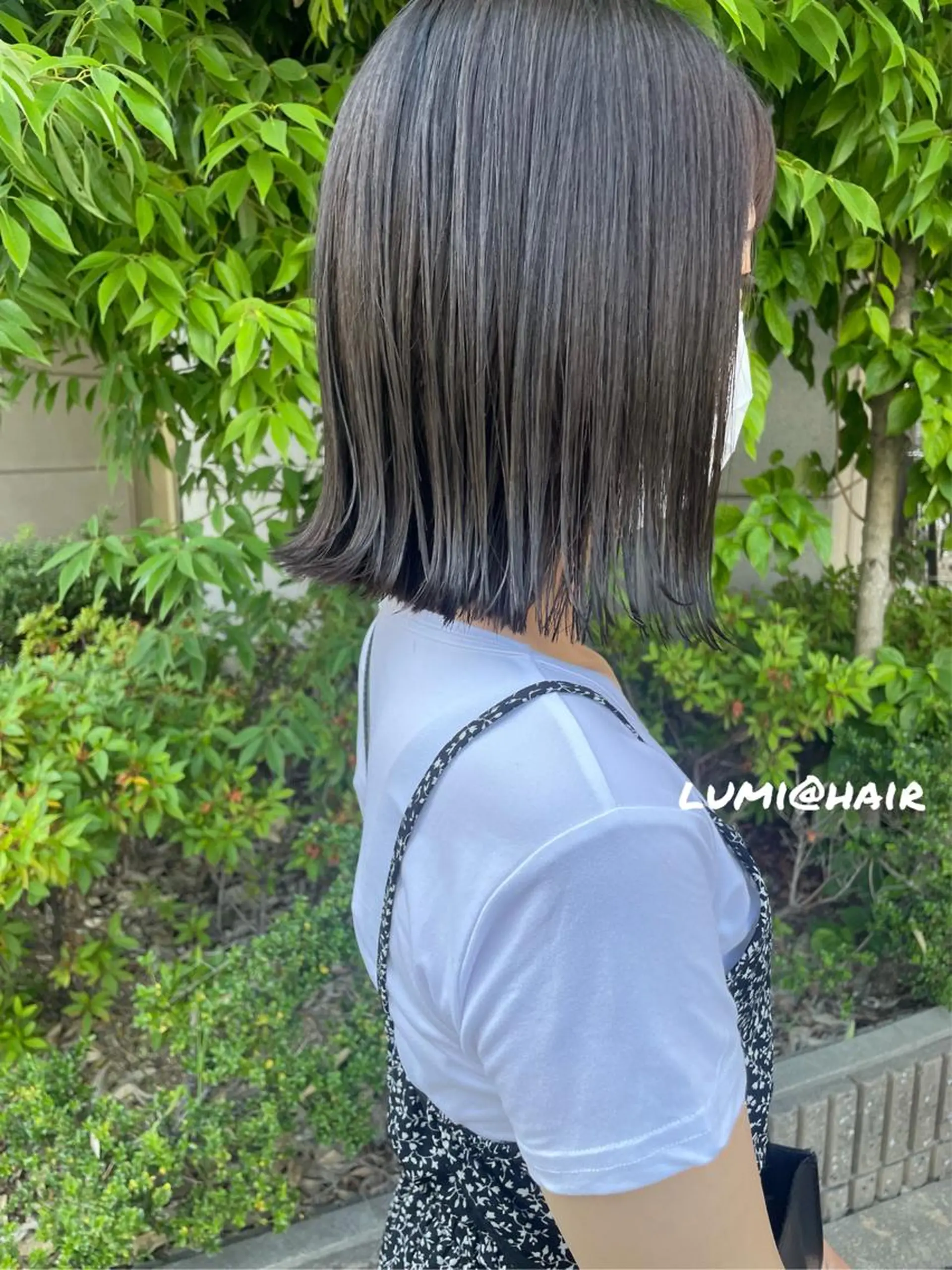 ミディアム カラー 渡辺 瑠美のヘアスタイル