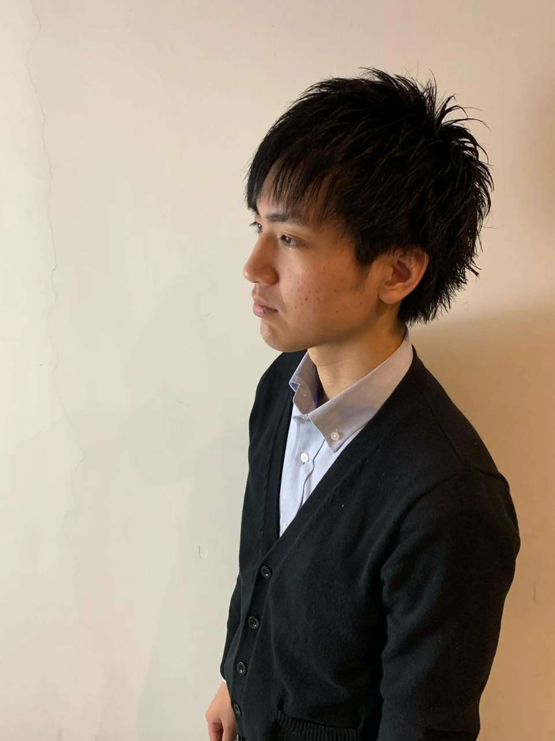 ミディアム カラー メンズ 田中 千恩のヘアスタイル