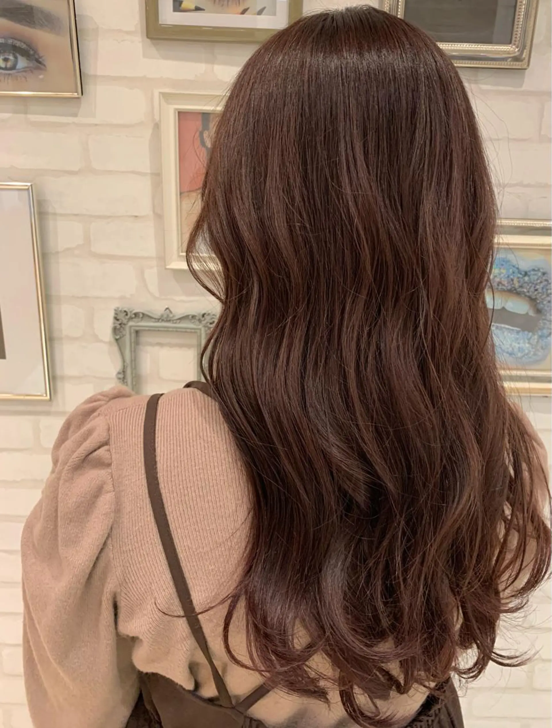 セミロング カラー ブラウンカラー ピンクカラー ピンクブラウン Gain Nanamiのエステ・リラクイメージ