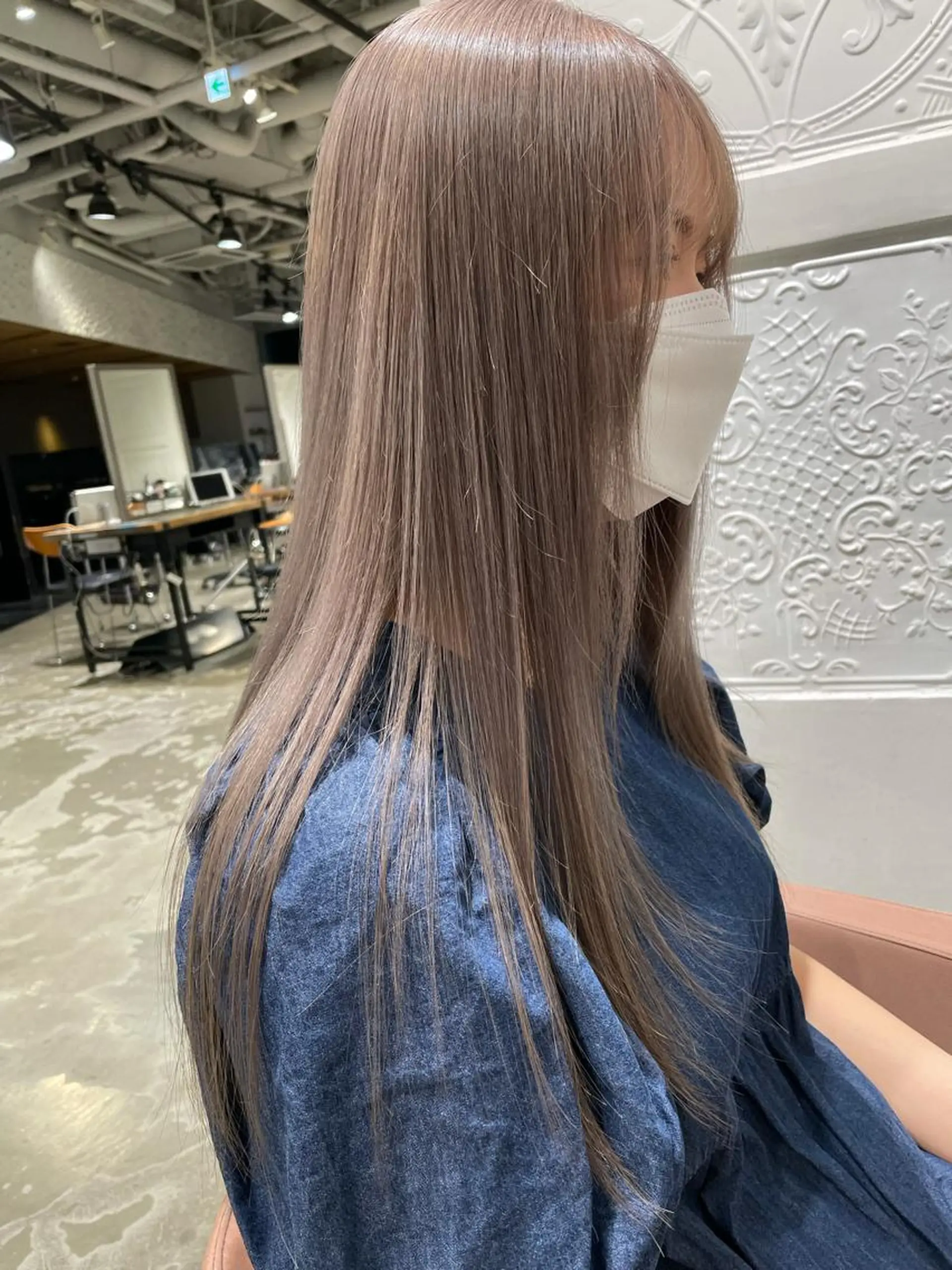 ロング カラー ヘアアレンジ ネイル マツエク・マツパ グレージュ ラベンダーカラー ラベンダーグレージュ ラベンダーグレー 【柔らか透明感✨/ 似合せ前髪】大石葉月のヘアスタイル