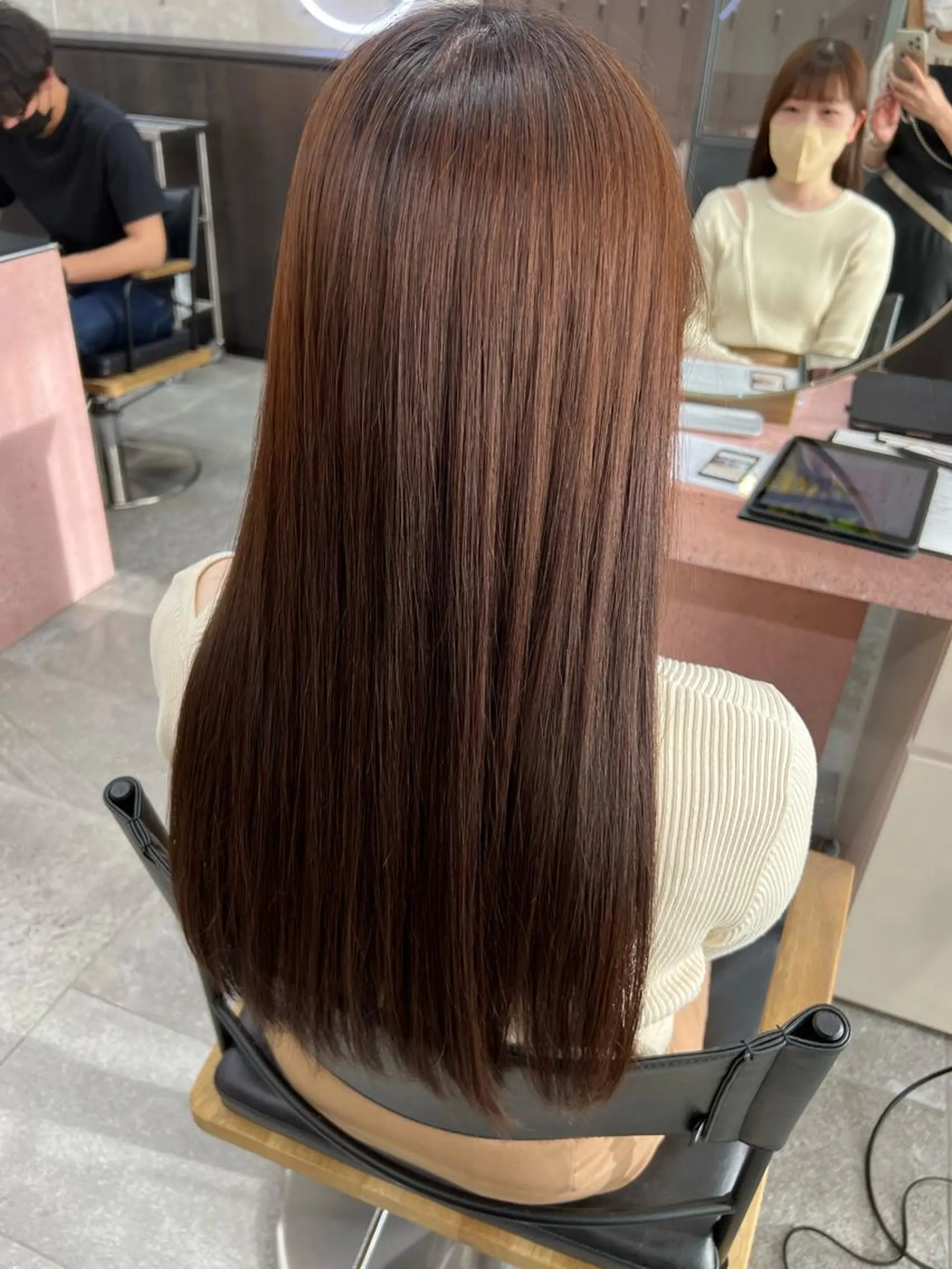 ロング トリートメント era所属・azumi/ボブ/暖 色/オリーブ/縮毛のヘアスタイル