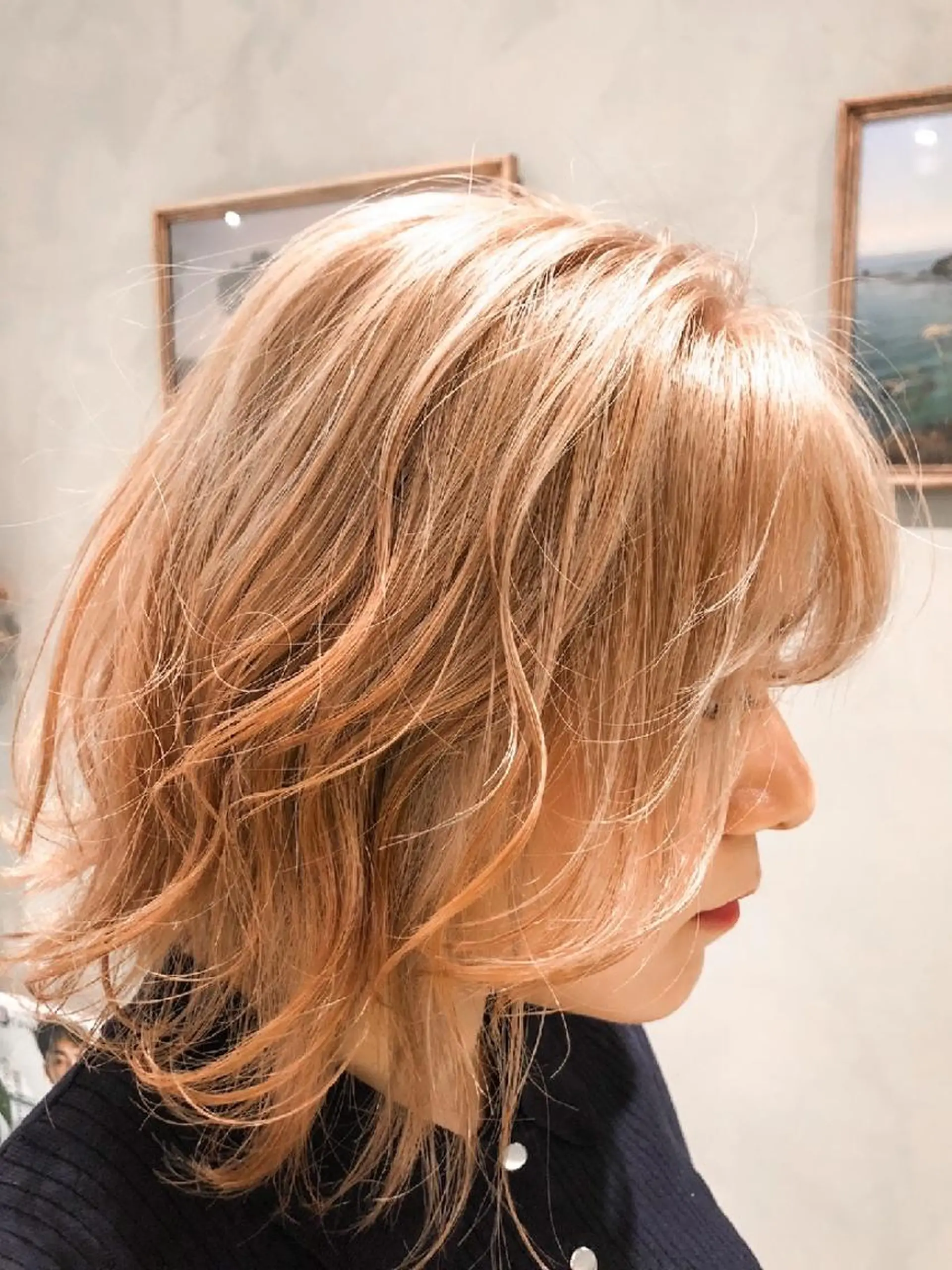 ミディアム カラー ベージュカラー カット ヘアカラー トリートメント ヘアセット lana hair 新宿髪質改善トリートメント新宿三丁目【ラナヘアー】所属・新宿メンズ専門 モテ清潔感パーマ特化のヘアスタイル