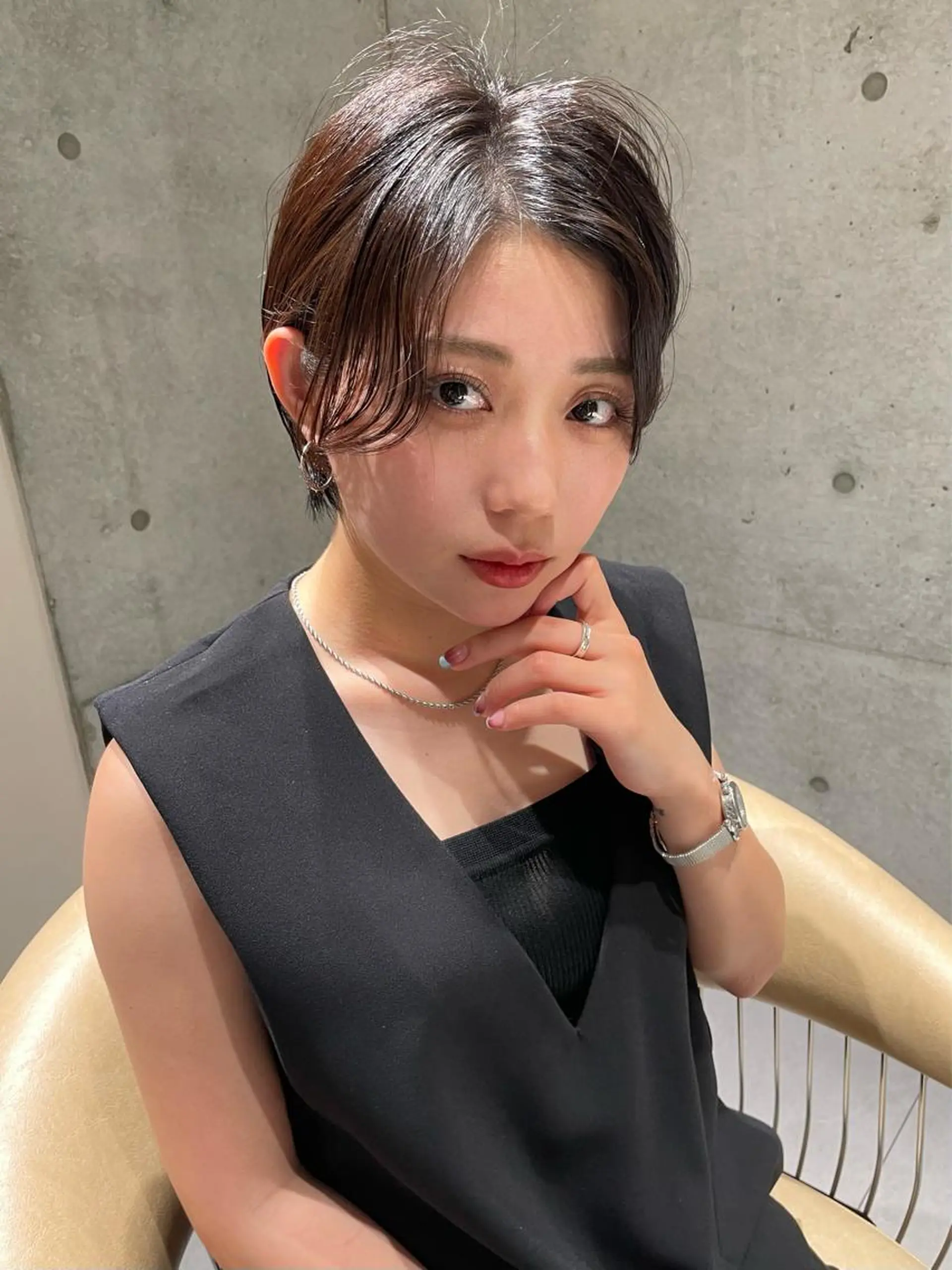ショート ヘアカラー トリートメント Aster 店長 れおん✂️のヘアスタイル