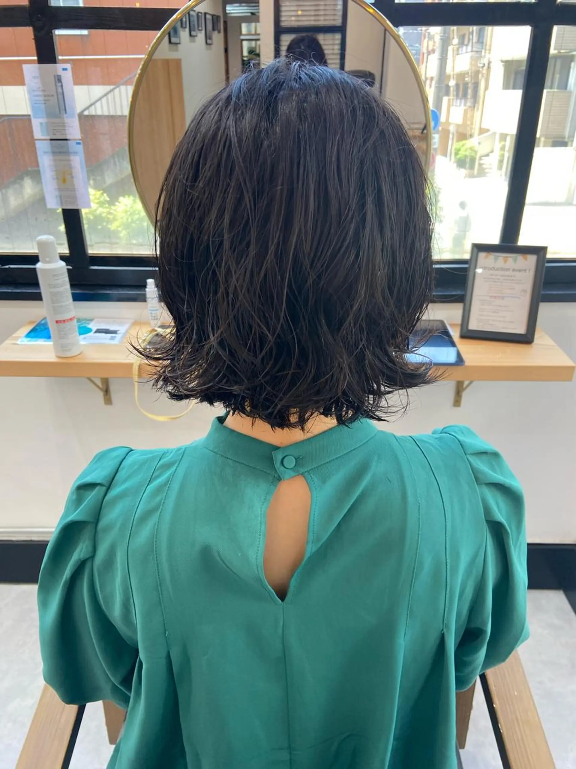 ミディアム パーマ カット パーマ トリートメント 田中 あやなのヘアスタイル