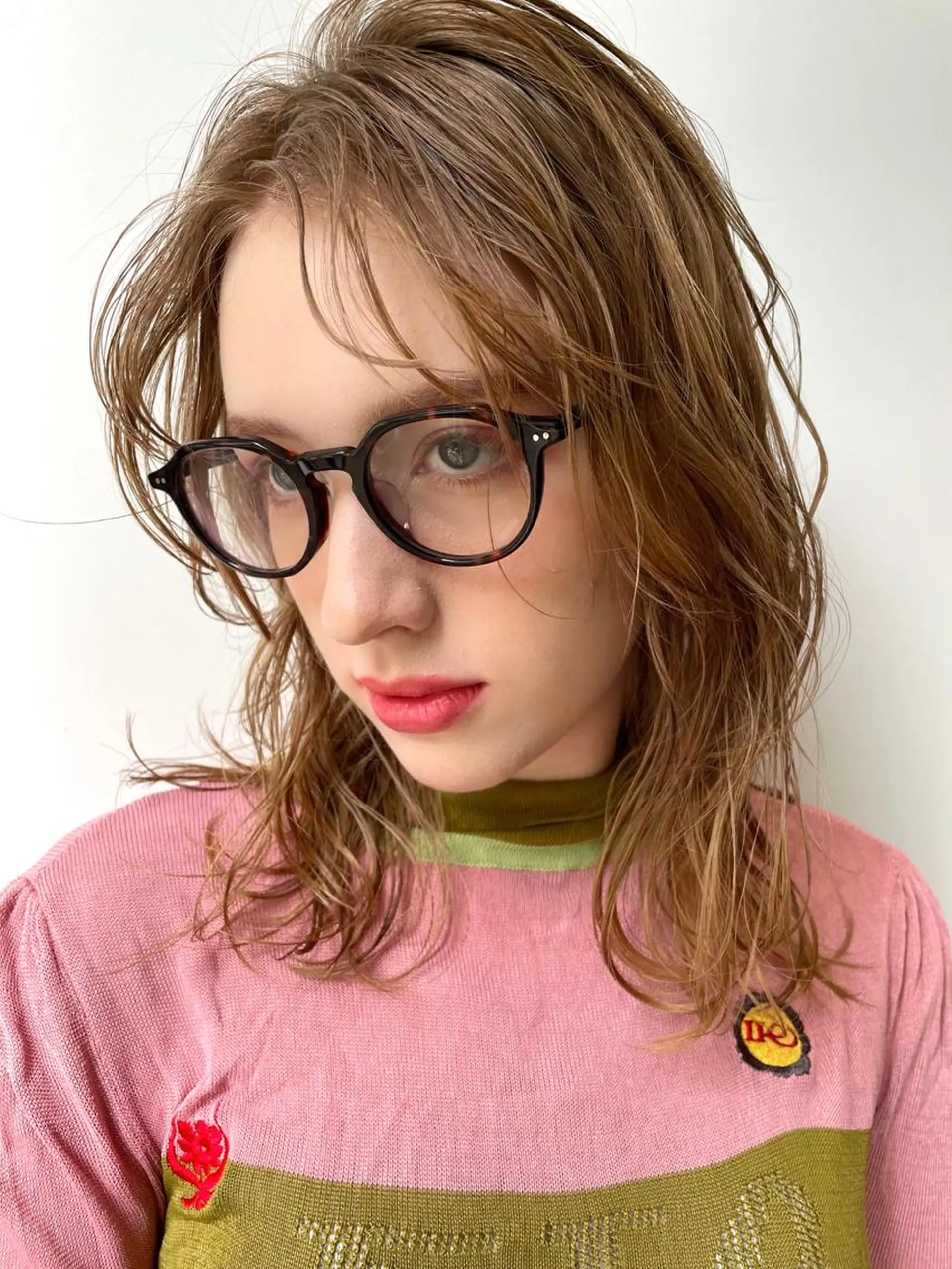 ミディアム カラー 梅田美容室 山崎海波のヘアスタイル