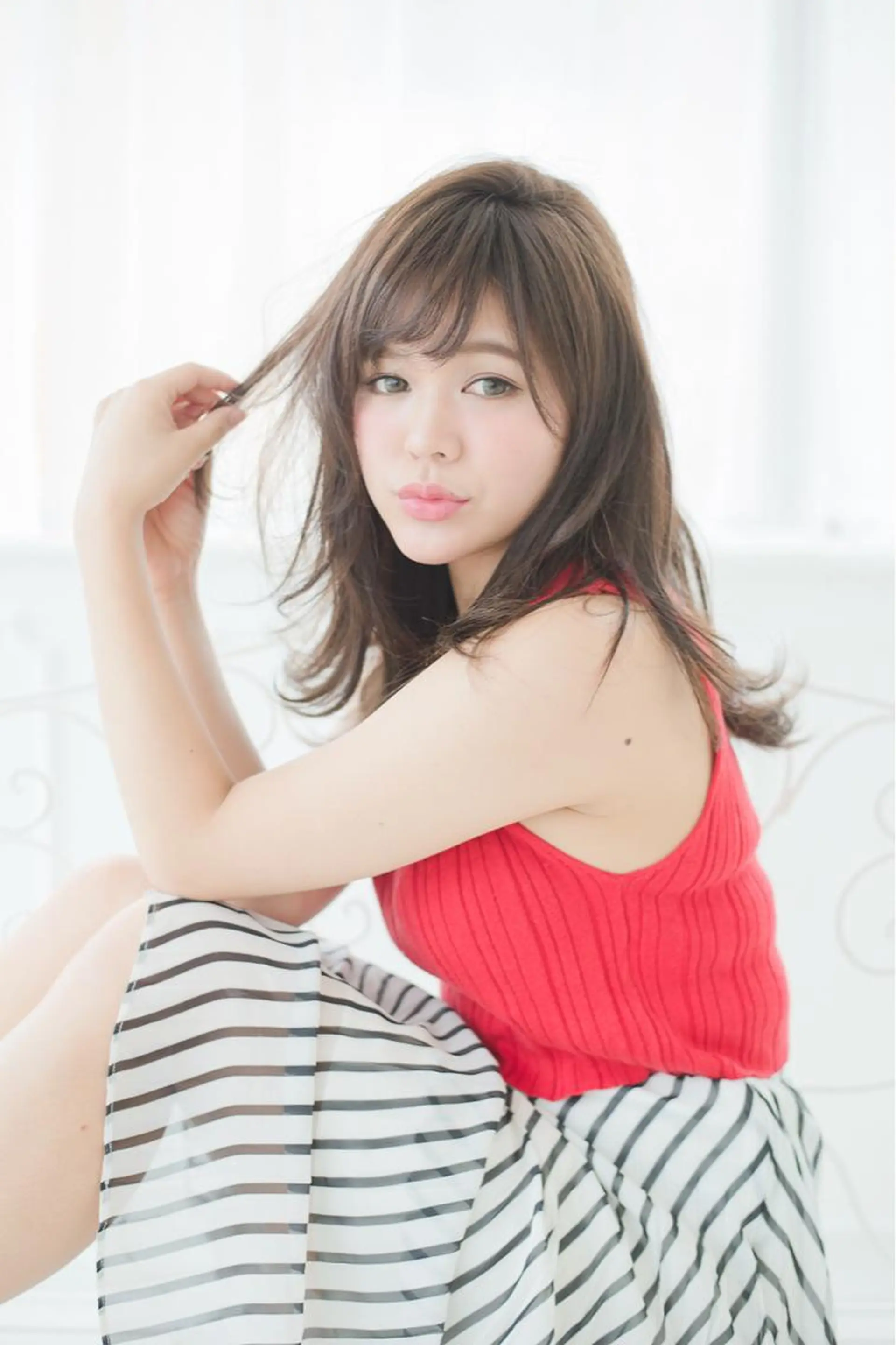 セミロング カラー パーマ ヘアアレンジ メンズ キッズ ネイル マツエク・マツパ premier modelsのヘアスタイル