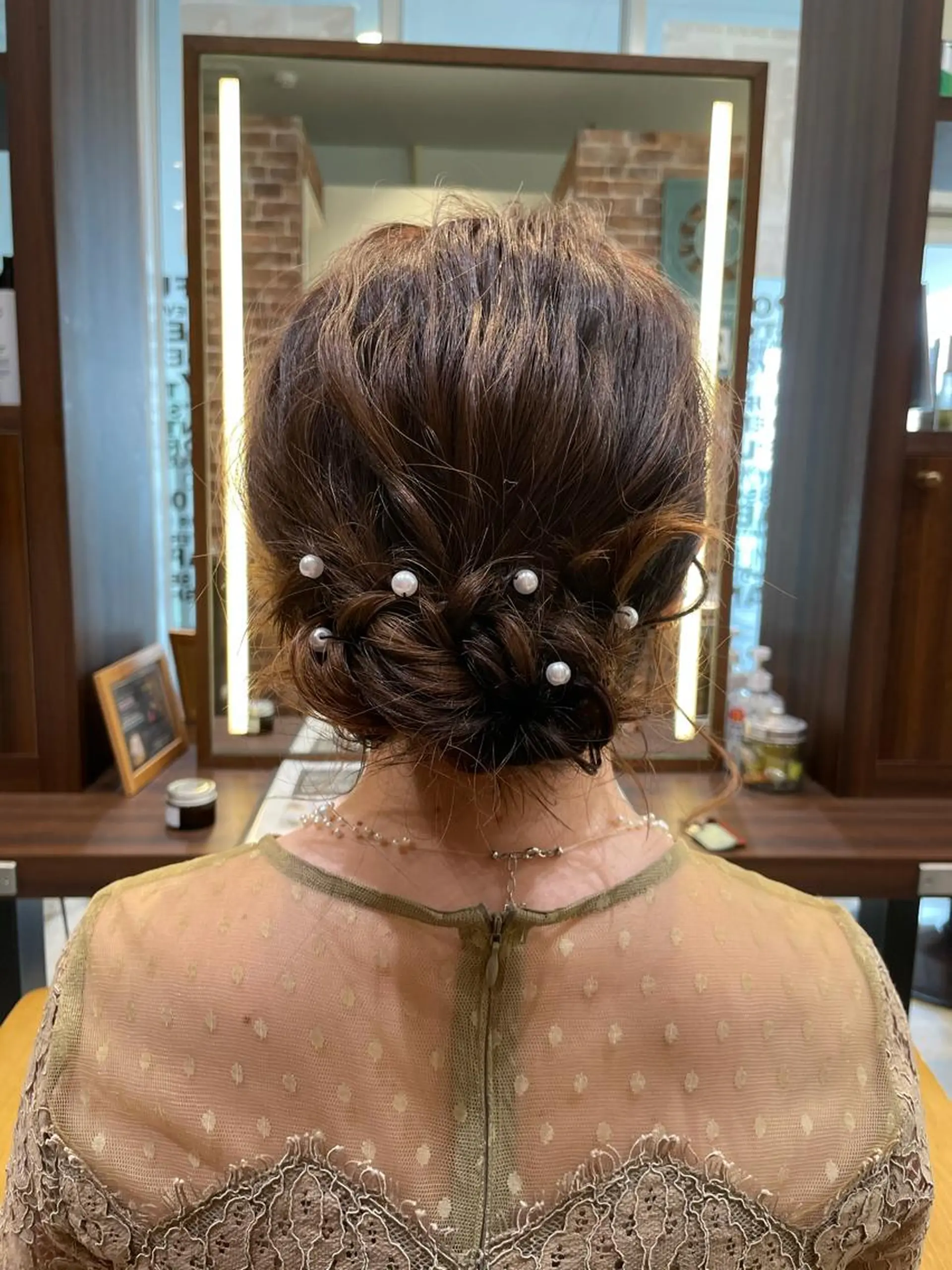 ミディアム ヘアアレンジ 結婚式・ブライダル 髪質改善/縮毛矯正 ツヤ髪🩷さつきのヘアスタイル