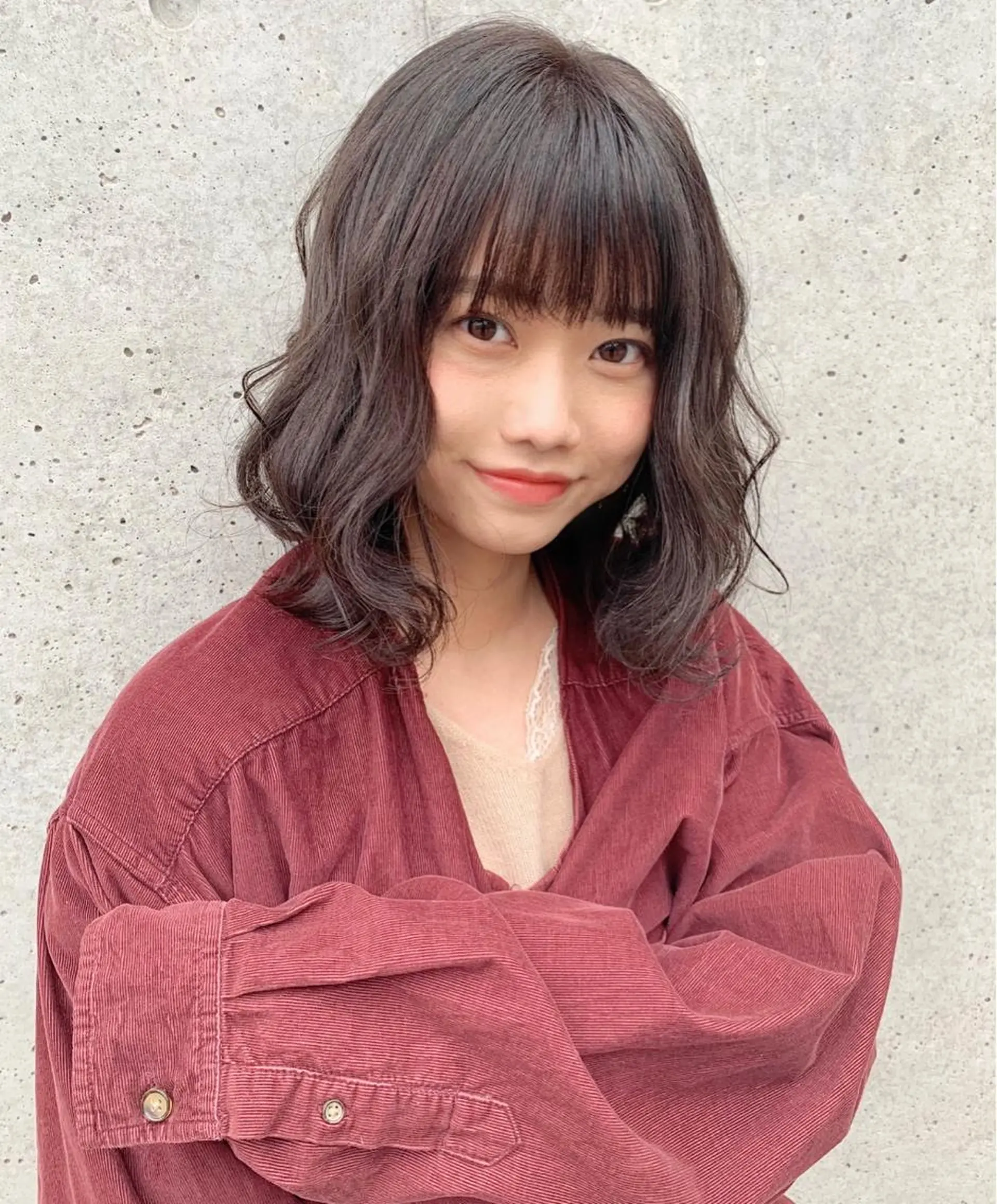 ミディアム カラー アッシュ アッシュブラウン ブラウンカラー Chara Chalone所属・今野 美栄のヘアスタイル