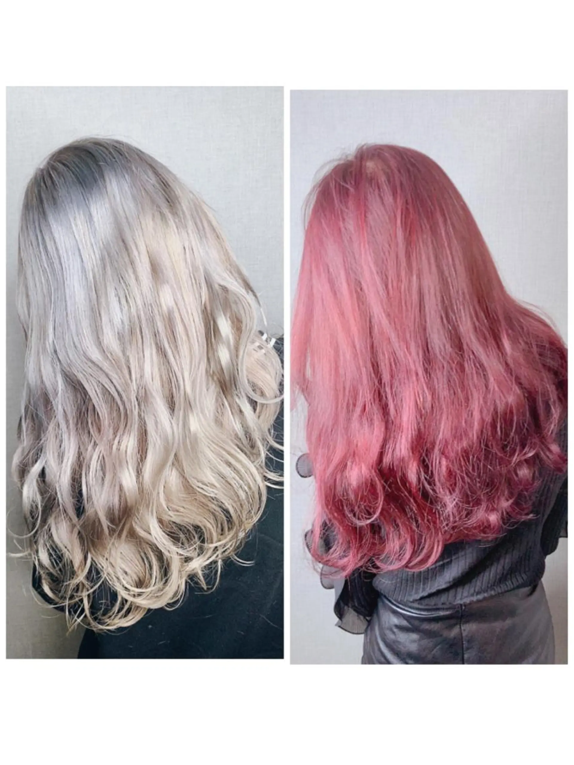 ロング アッシュ ハイライト 髪質改善 レイヤーカット ヘアカラー トリートメント Selene hair OSAKAのヘアスタイル