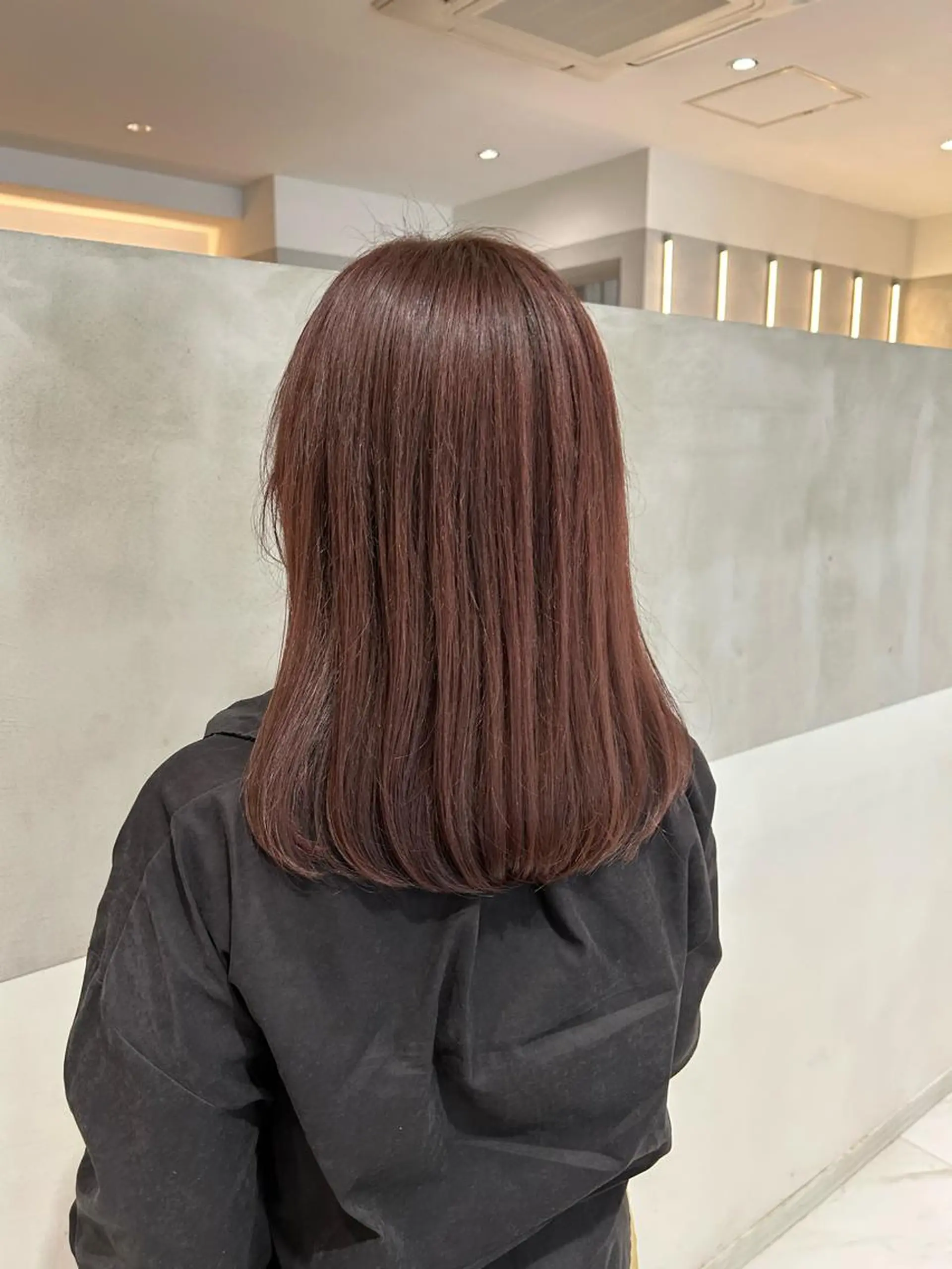 セミロング カラー ラベンダーカラー ピンクカラー ピンクラベンダー カット ヘアカラー トリートメント ヘアセット ナチュラル/韓国💎 haruka 💎のヘアスタイル