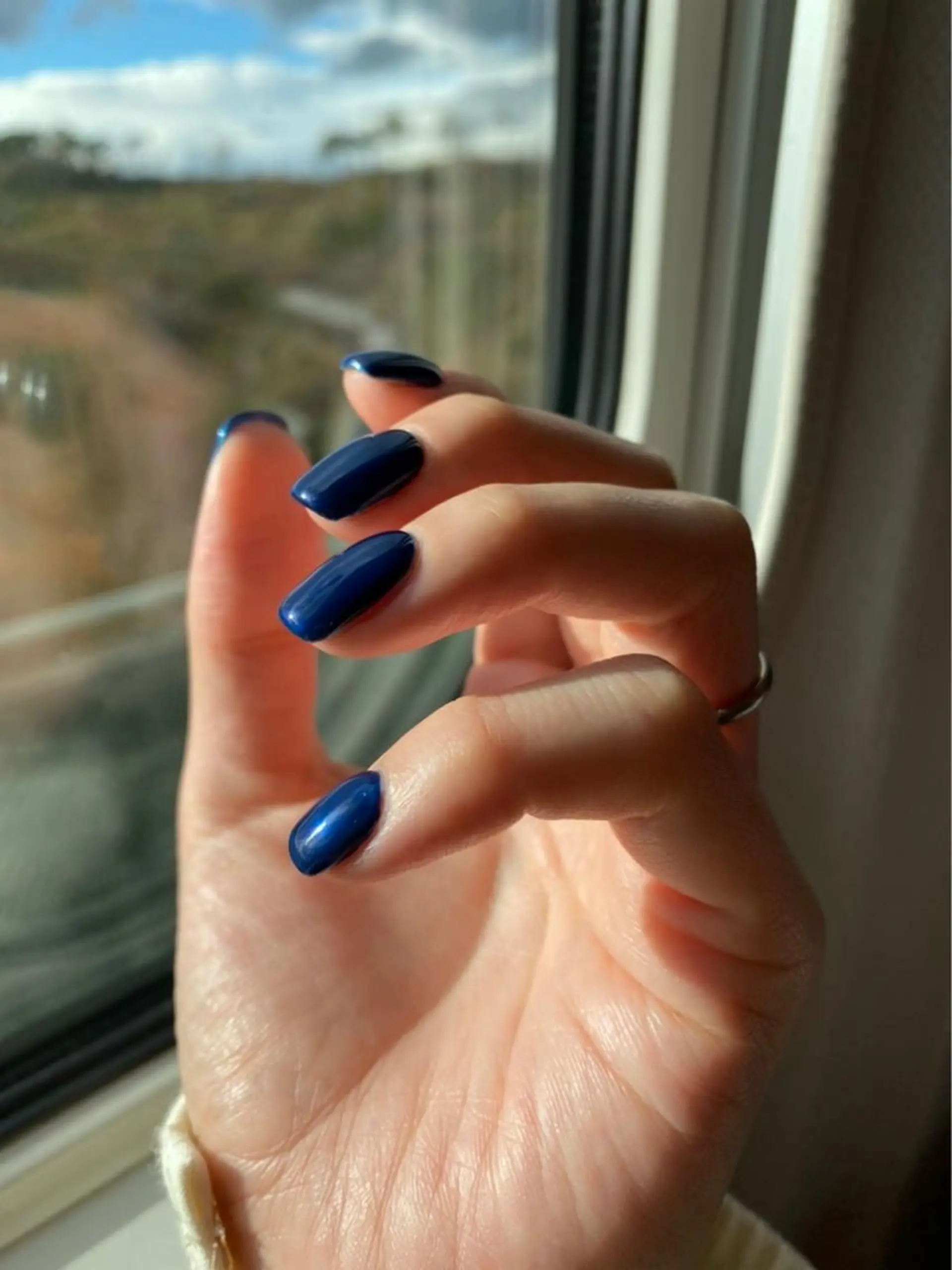 ネイル ミラーネイル ネイビー 🌼大西洋子 laughl🌼のネイルデザイン