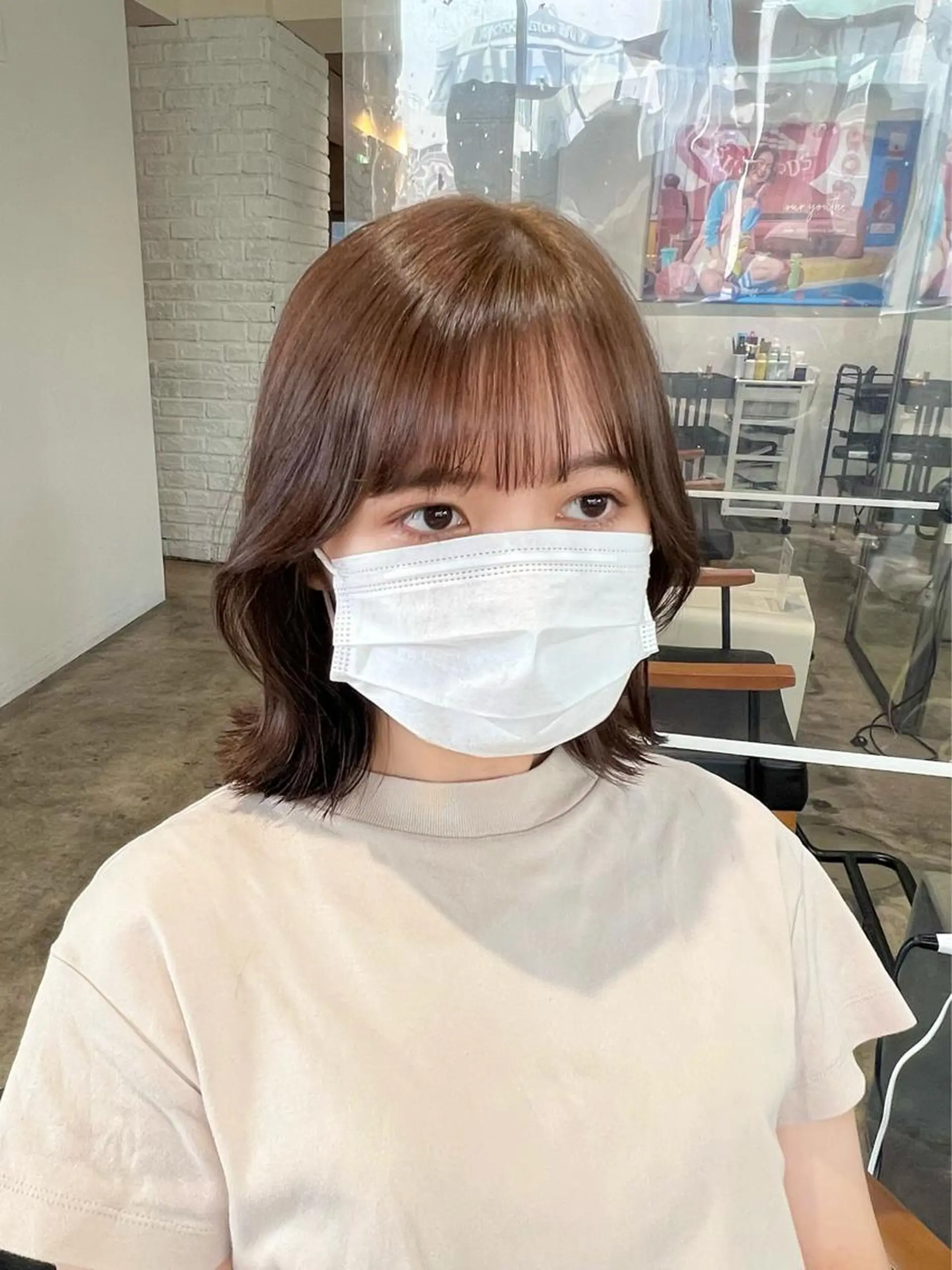 ミディアム カラー くびれヘア 髪質改善 カット ヘアカラー トリートメント 【韓国風くびれヘア】 joule小木曽輝のヘアスタイル