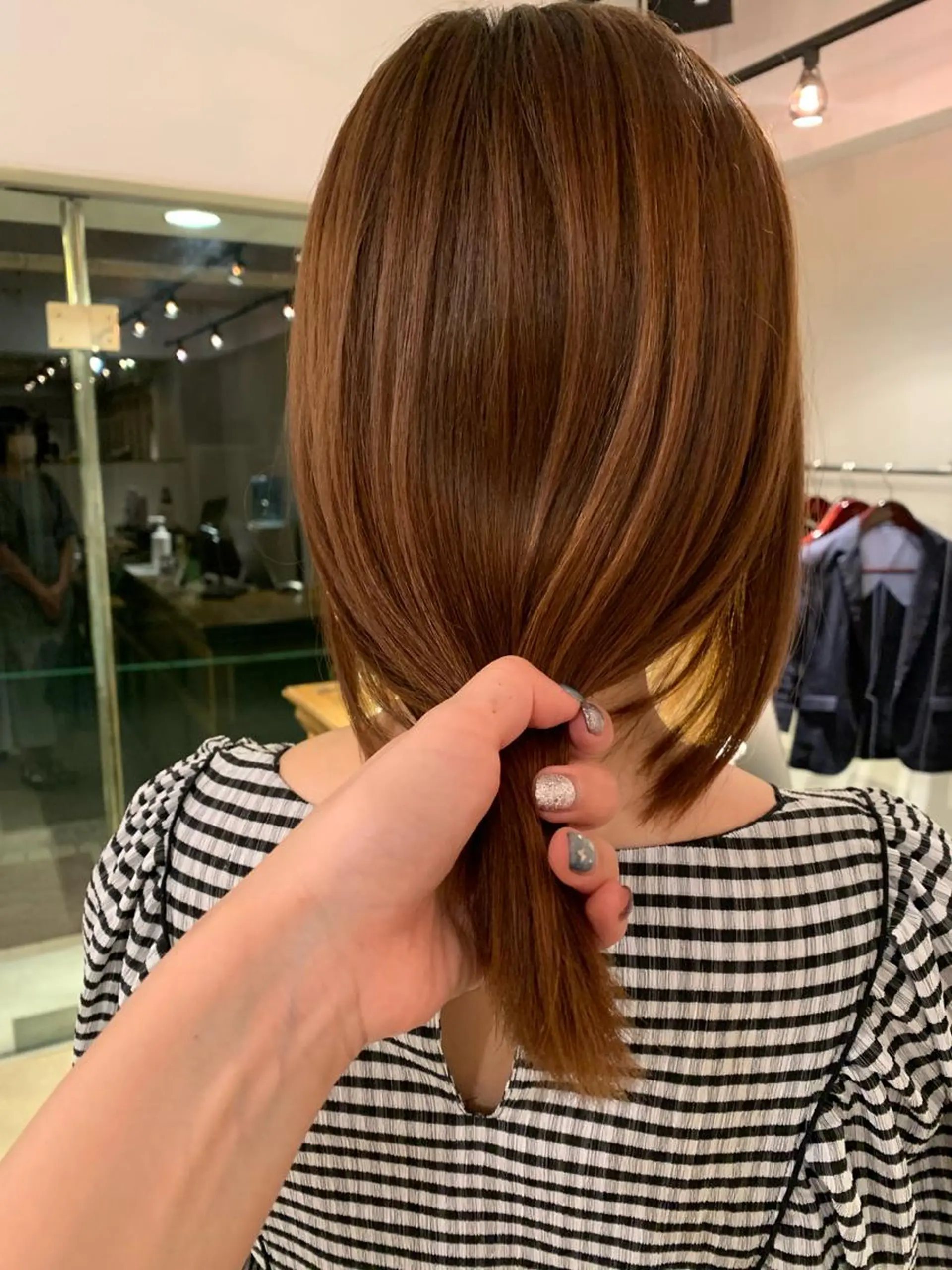 ミディアム カラー 透明感/オリーブ/ グレージュ/YUKAのヘアスタイル