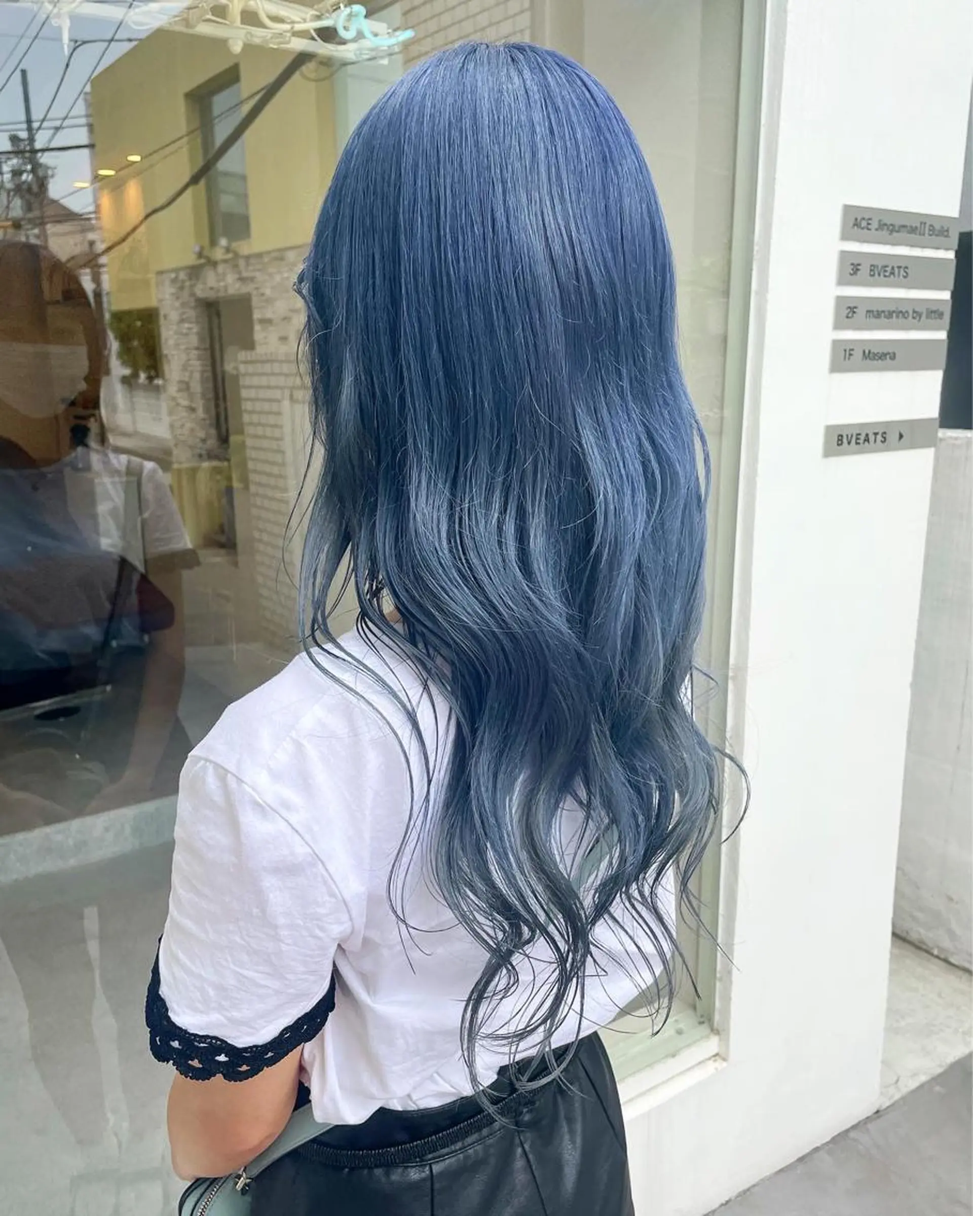 ロング カラー ブルーカラー 韓国風ヘア ヘアカラー トリートメント ヘアセット 💎韓国風レイヤー /ボブ💎Namiのヘアスタイル