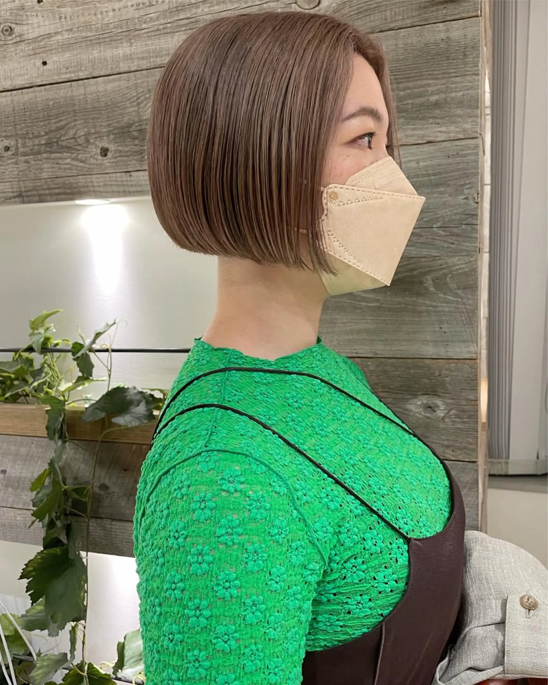 ショート カラー ベージュカラー ブリーチ ボブ カット ヘアカラー トリートメント 村上雅人 ナチュラルモードのヘアスタイル