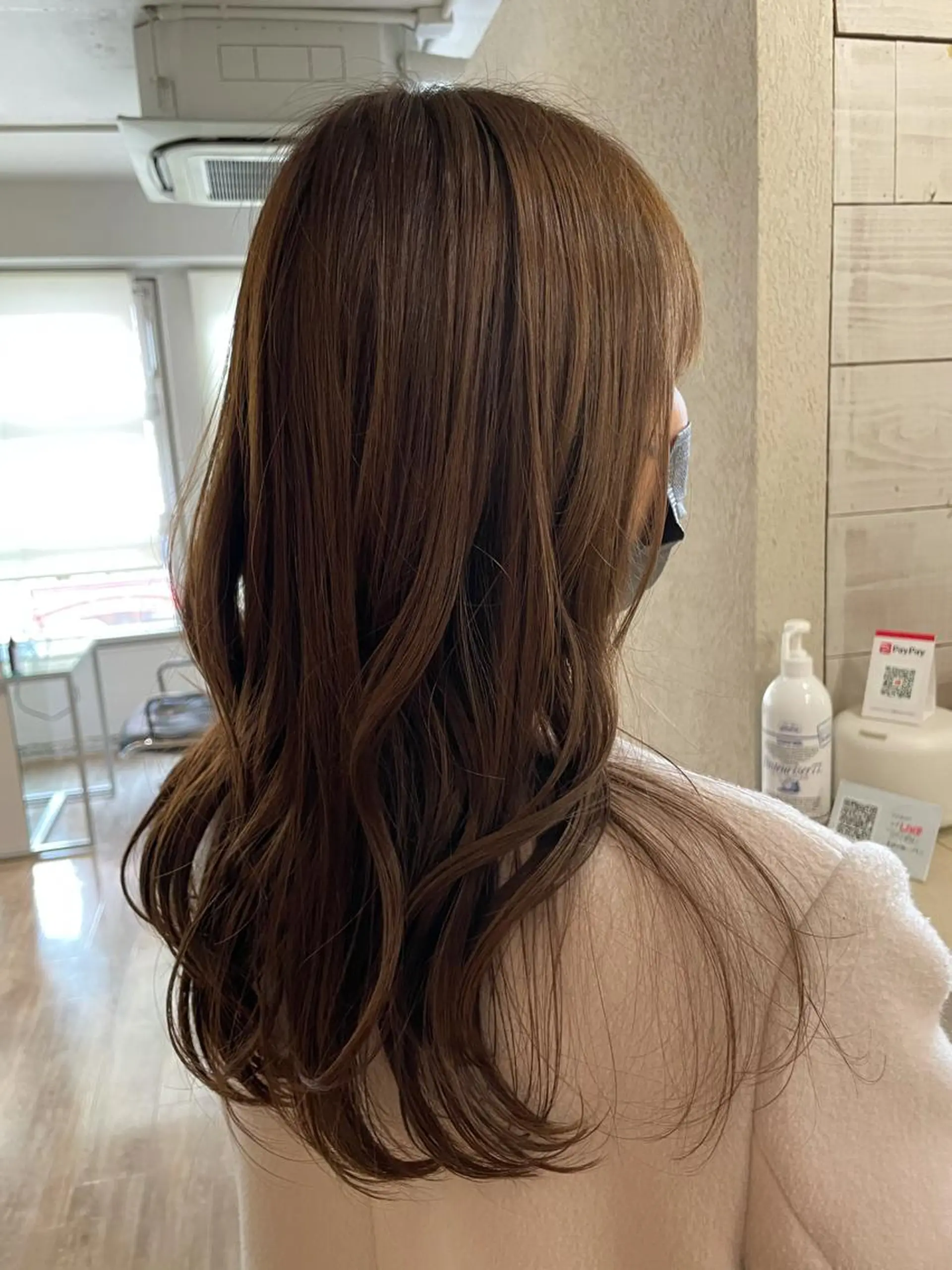 セミロング カラー 透明感カラー REIのヘアスタイル