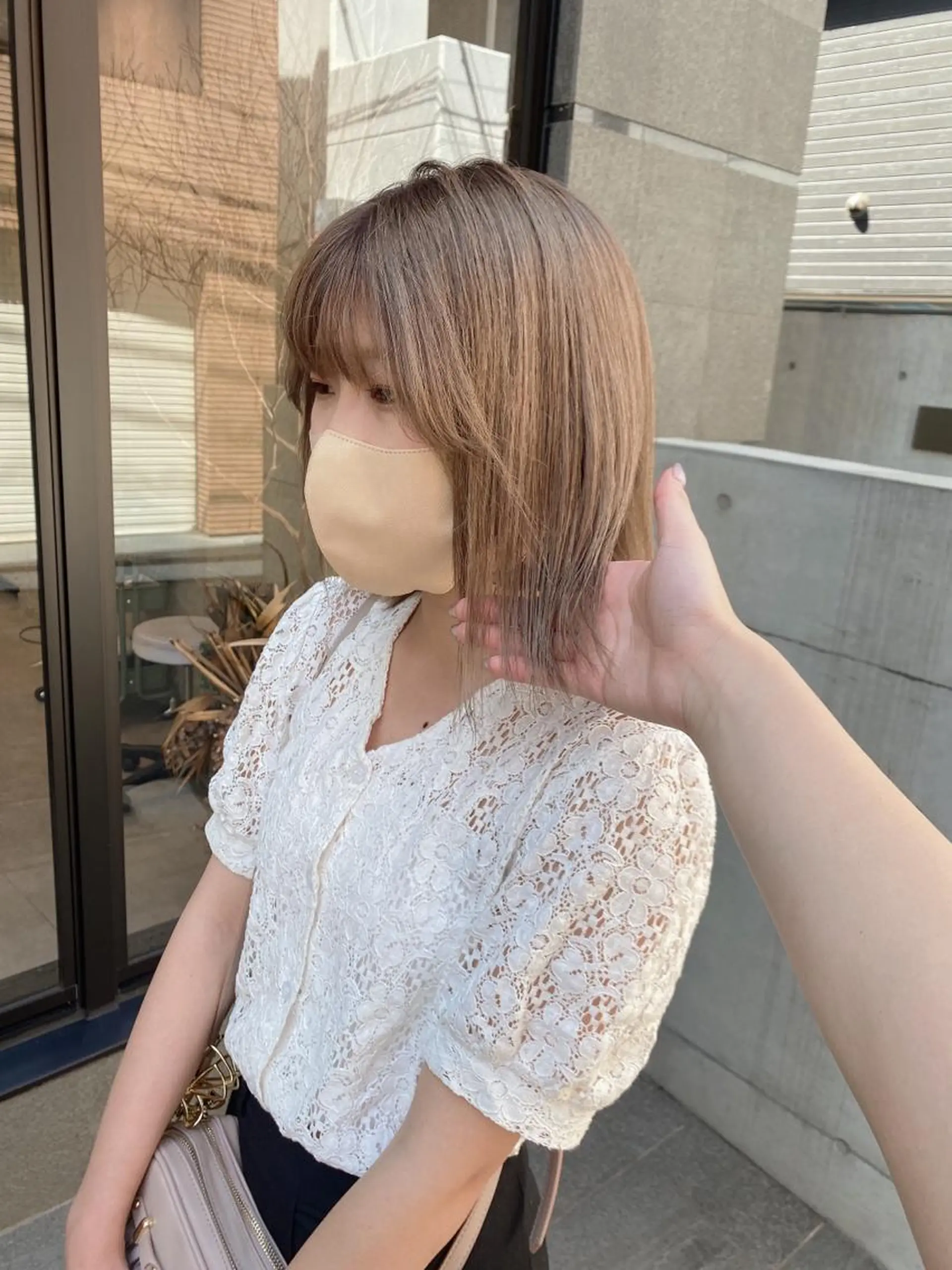 ショート カラー ベージュカラー ミルクティーベージュ ヘアカラー トリートメント kaho🧸 / 大人styleのヘアスタイル