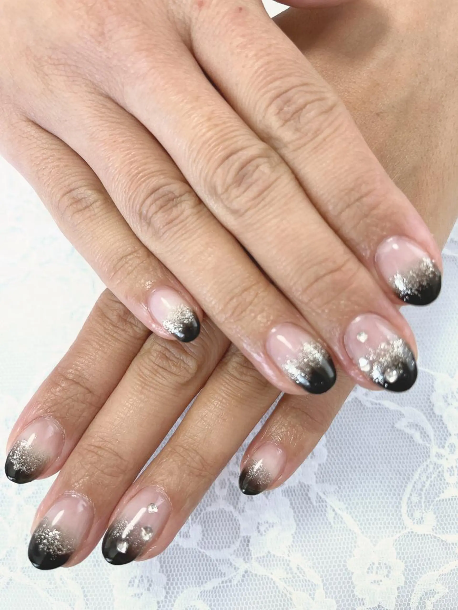 ネイル グラデーション ラメ(グリッター) かわむら りょうこのネイルデザイン