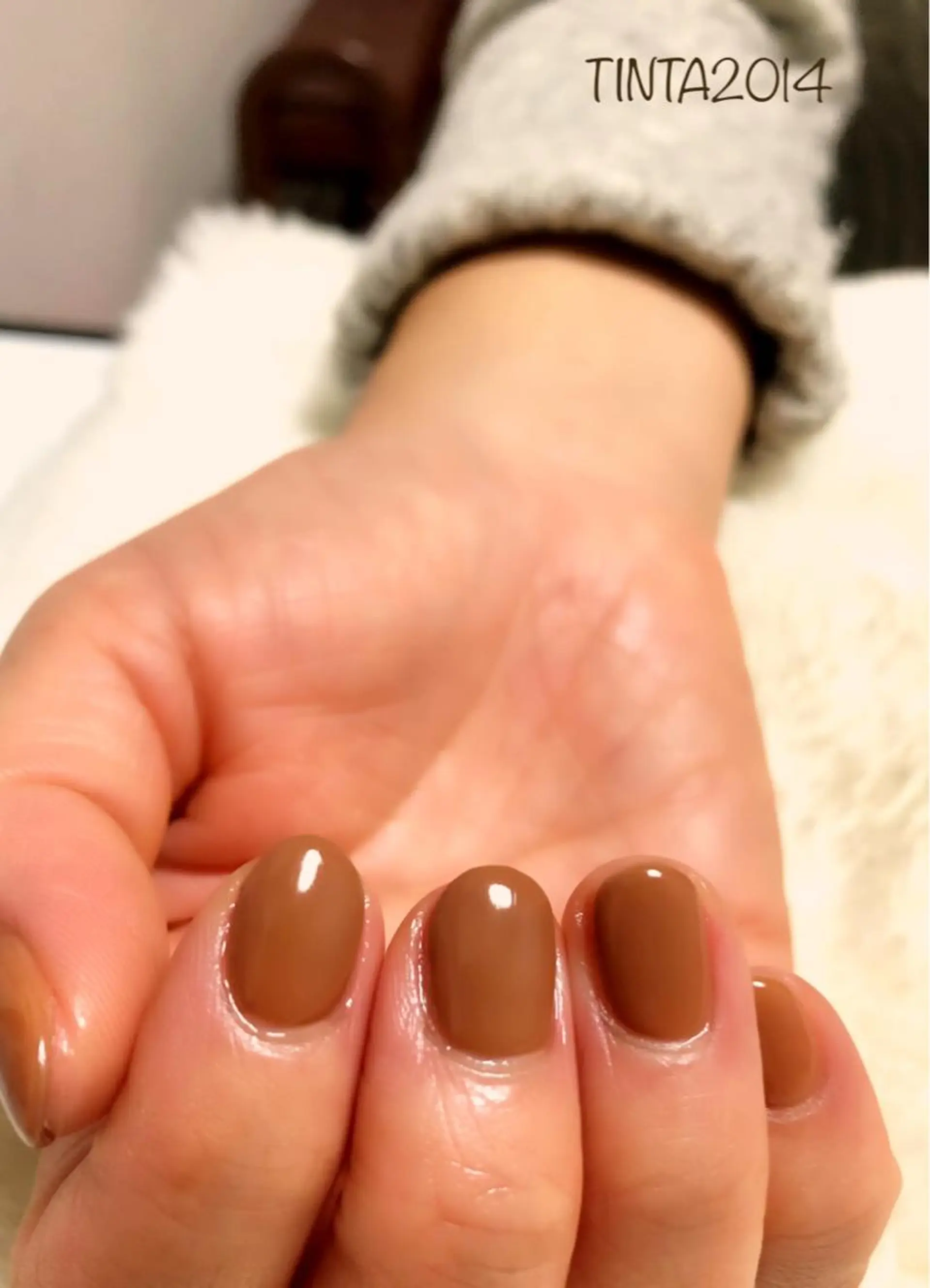 ネイル ブラウン ワンカラーネイル ネイルサロン ティンタ所属・馬場 典子のネイルデザイン