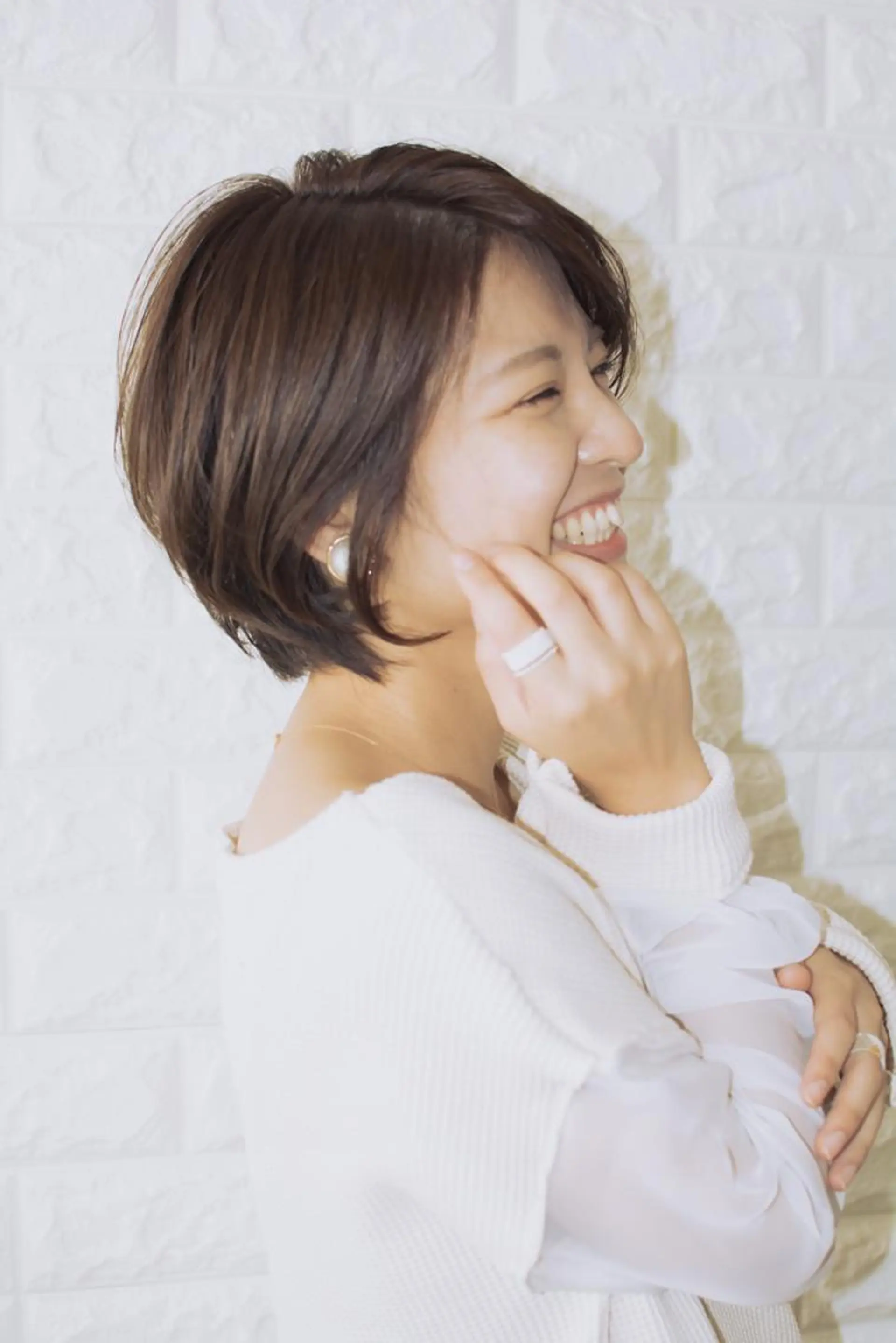 ショート カラー ショートボブ ベージュカラー ブルーカラー ブルージュ グレージュ 撮影モデル 斉藤 正敏のその他イメージ