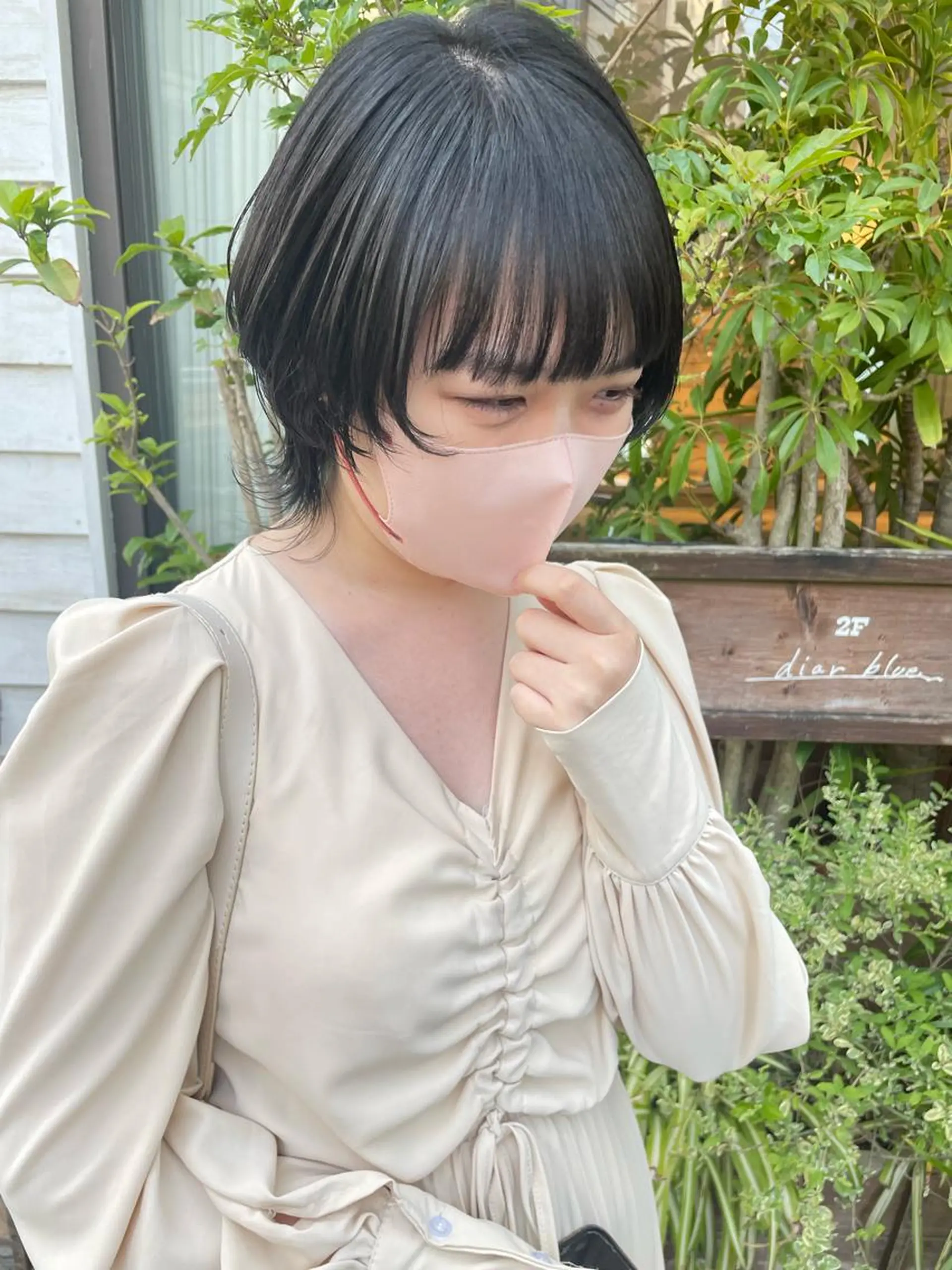 ミディアム カラー パーマ ヘアアレンジ maho🤍透明感 カラー/顔周りcutのヘアスタイル