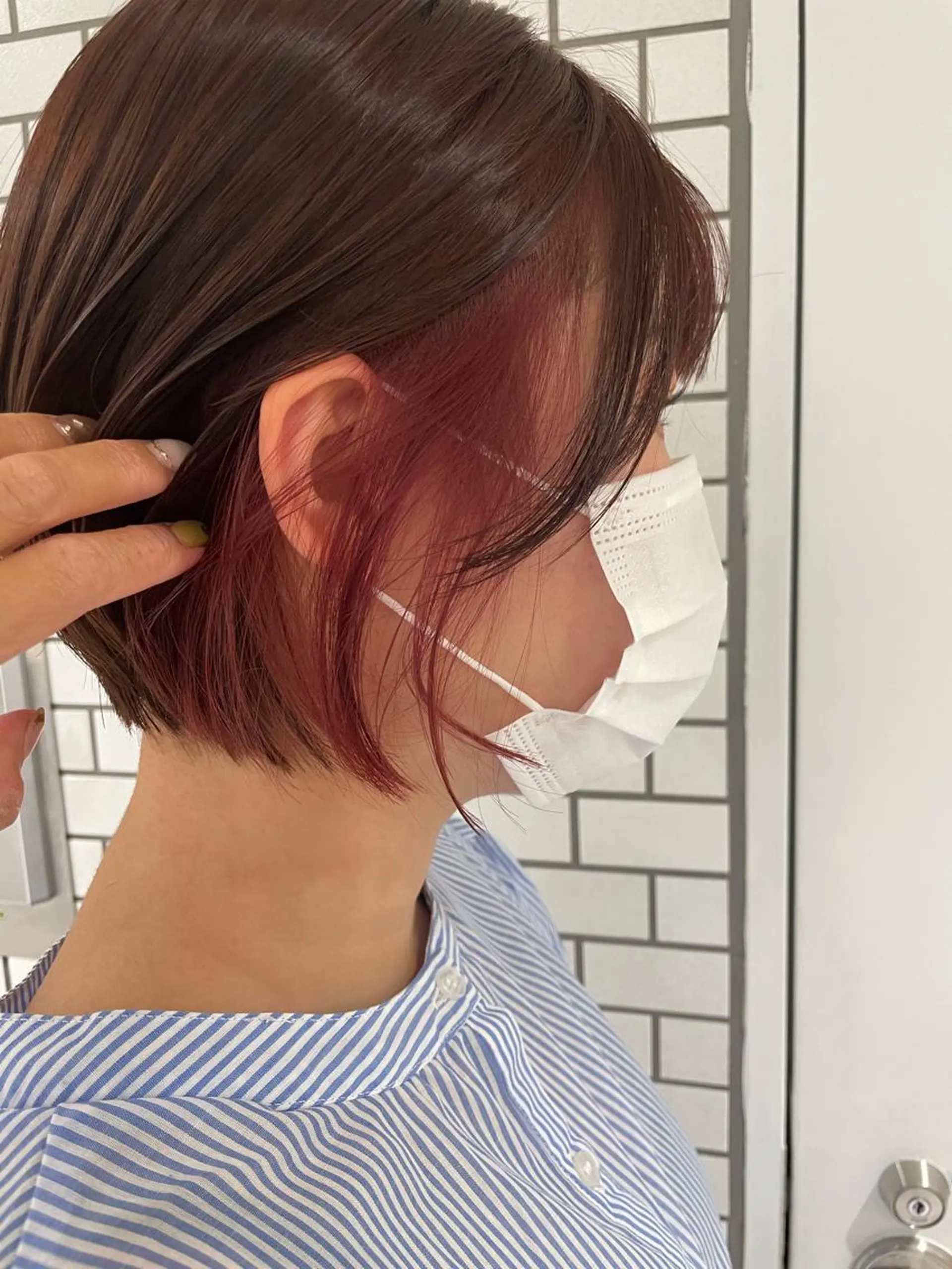 ショート カラー イヤリングカラー カット ヘアカラー ボブ支持率NO1 🌈CHIKAのヘアスタイル