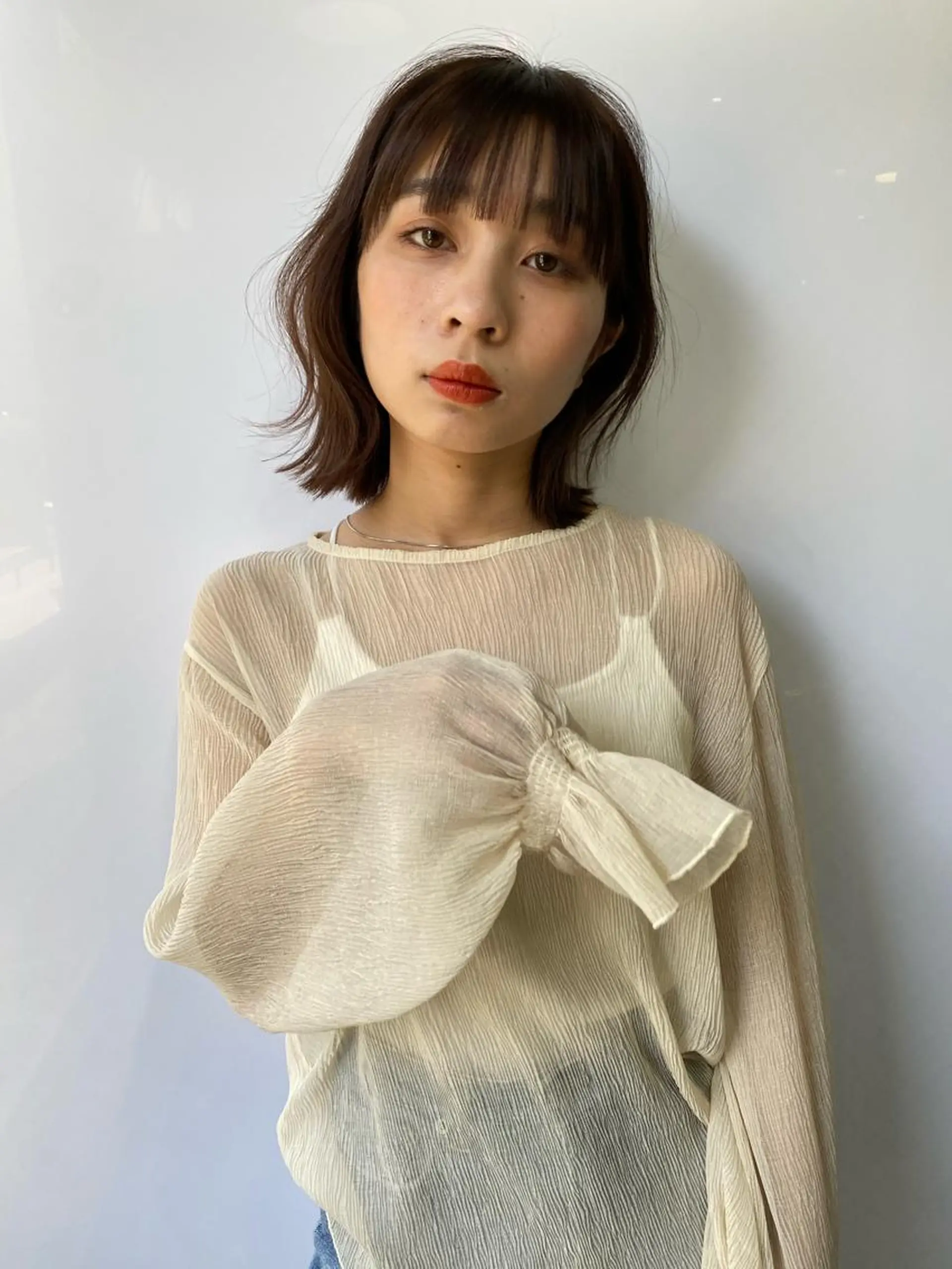 ミディアム カラー Pia ツボイ ケイタのヘアスタイル