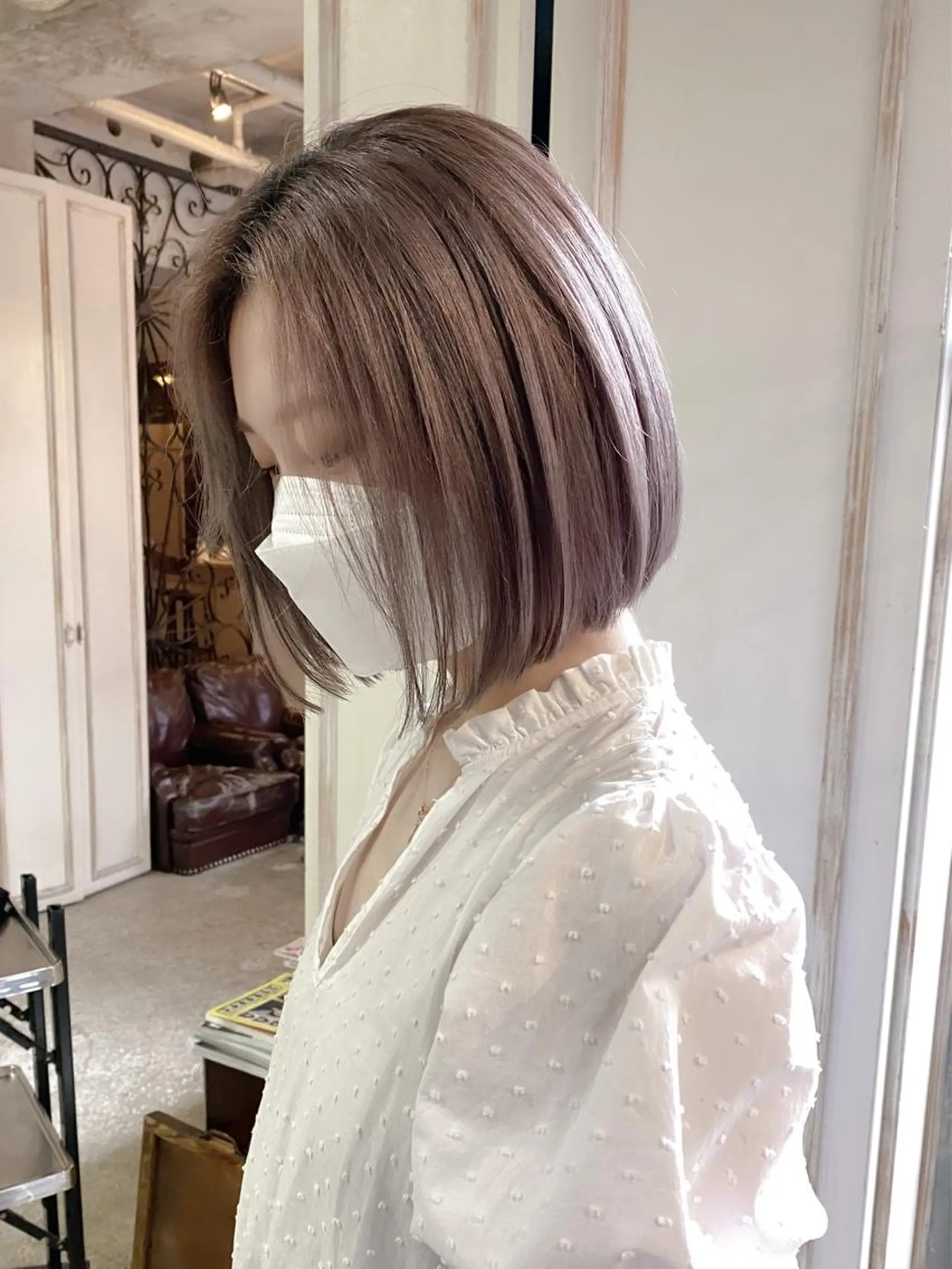 ミディアム ヘアカラー 柔らかベージュ 🤎YUKAのヘアスタイル