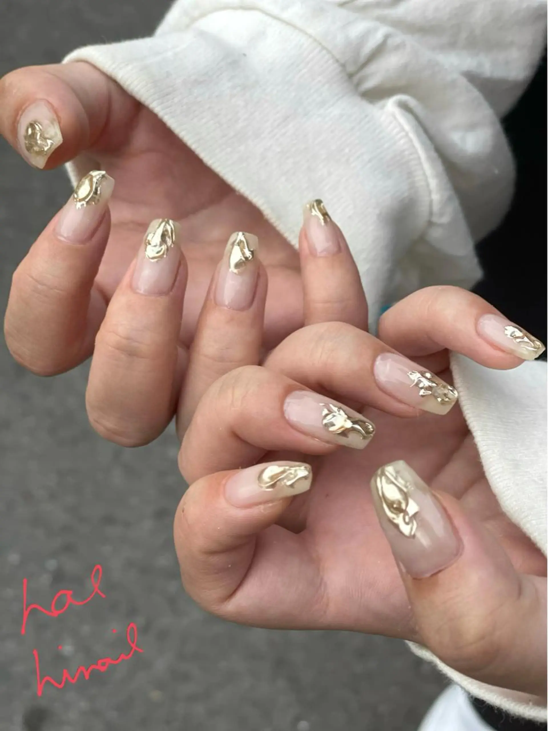 ネイル ニュアンスネイル ぷっくりネイル はるひな ねいるのネイルデザイン