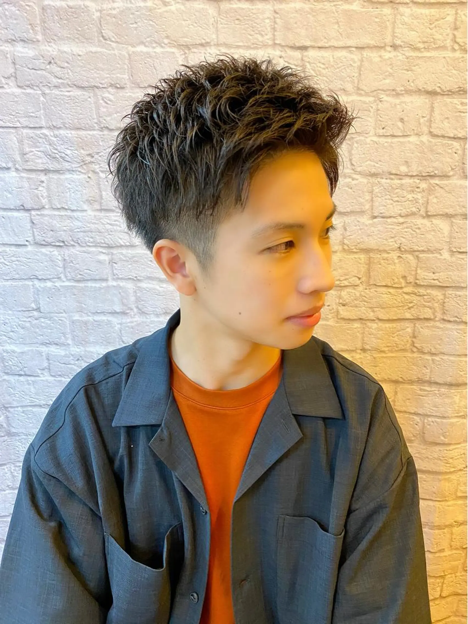 ミディアム パーマ ヘアアレンジ メンズ 【メンズカット】 黒田美穂のヘアスタイル