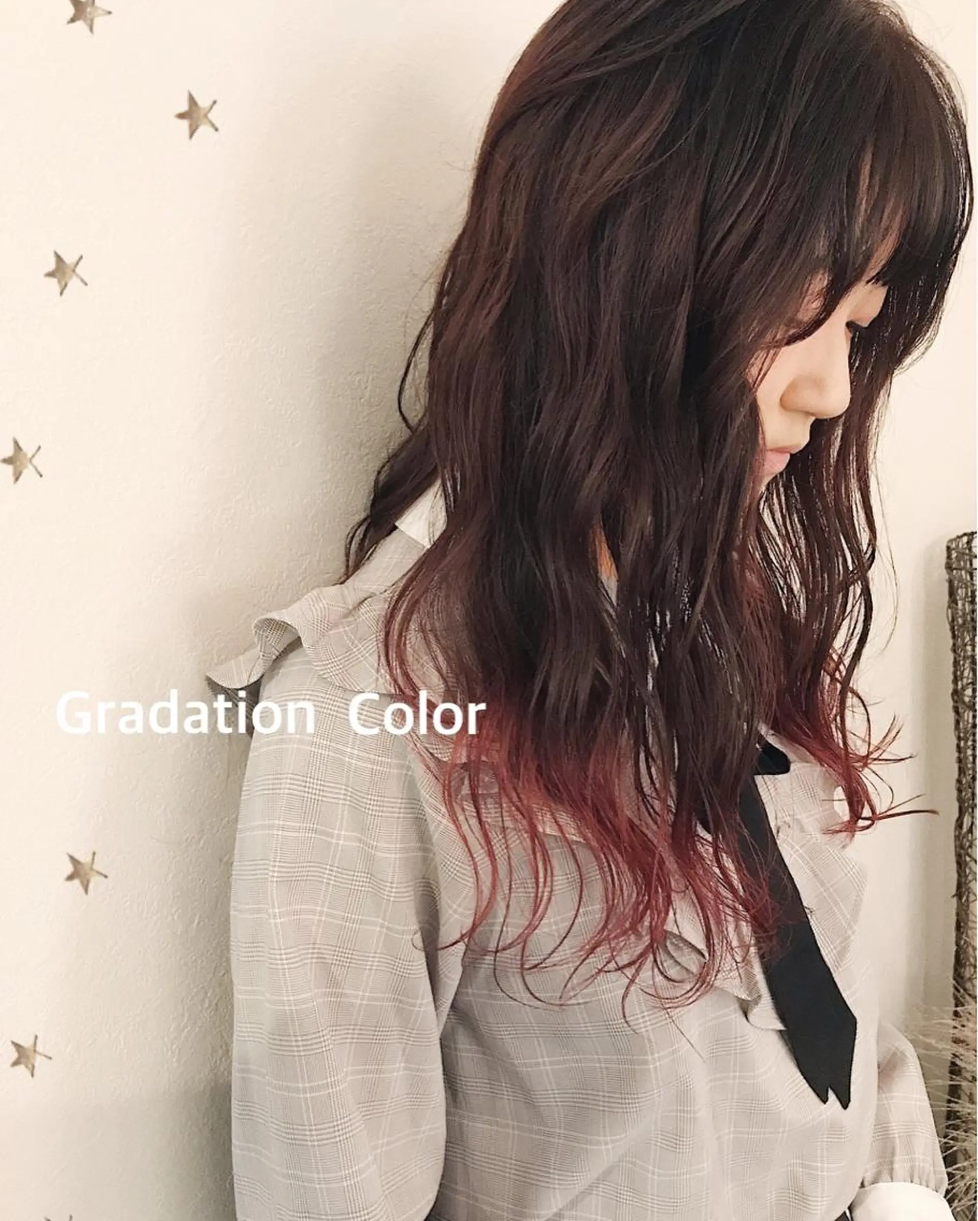 ロング カラー カット ヘアカラー 市川 千夏のヘアスタイル