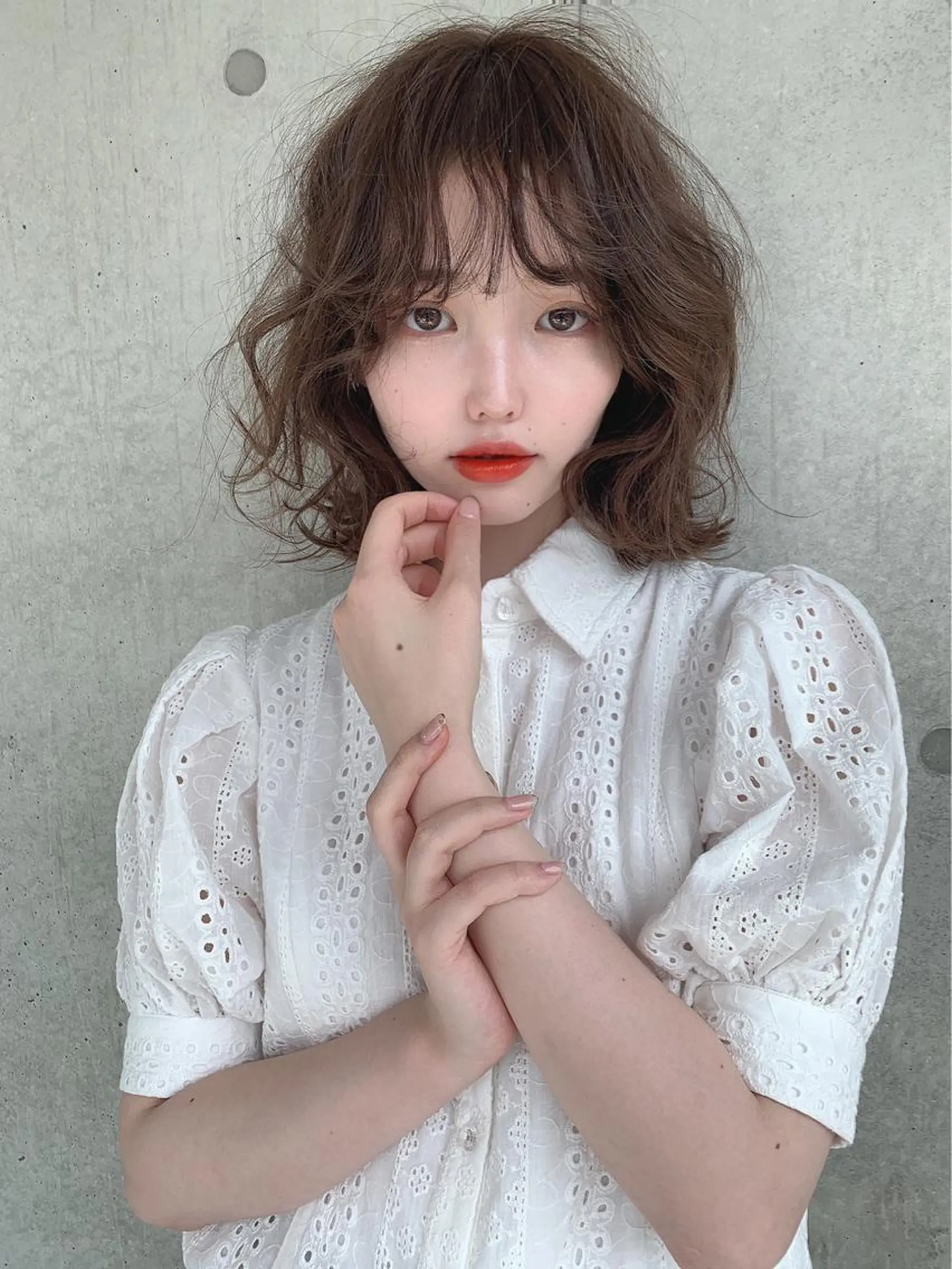 ミディアム カラー パーマ ヘアアレンジ メンズ キッズ ネイル マツエク・マツパ 韓国/トレンド レイヤー【101】のヘアスタイル