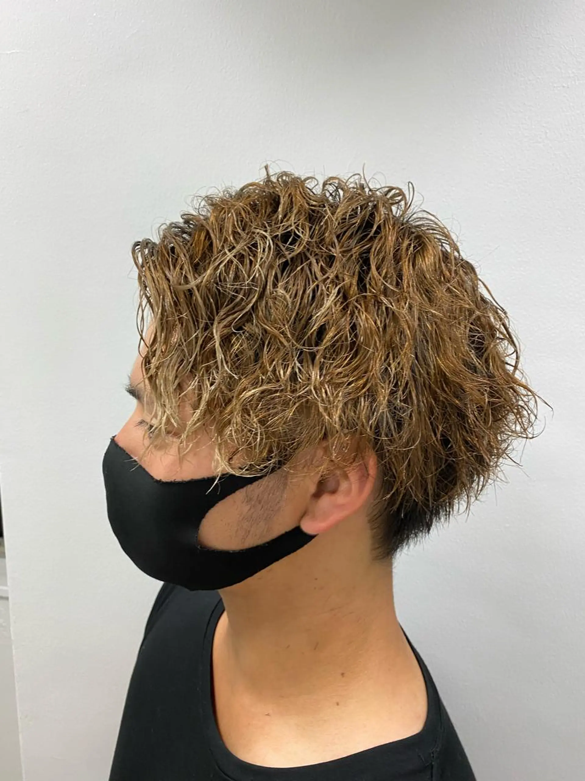 ショート カラー パーマ ヘアアレンジ メンズ キッズ 🟦ニュアンス/メン ズパーマ横浜🟦のヘアスタイル