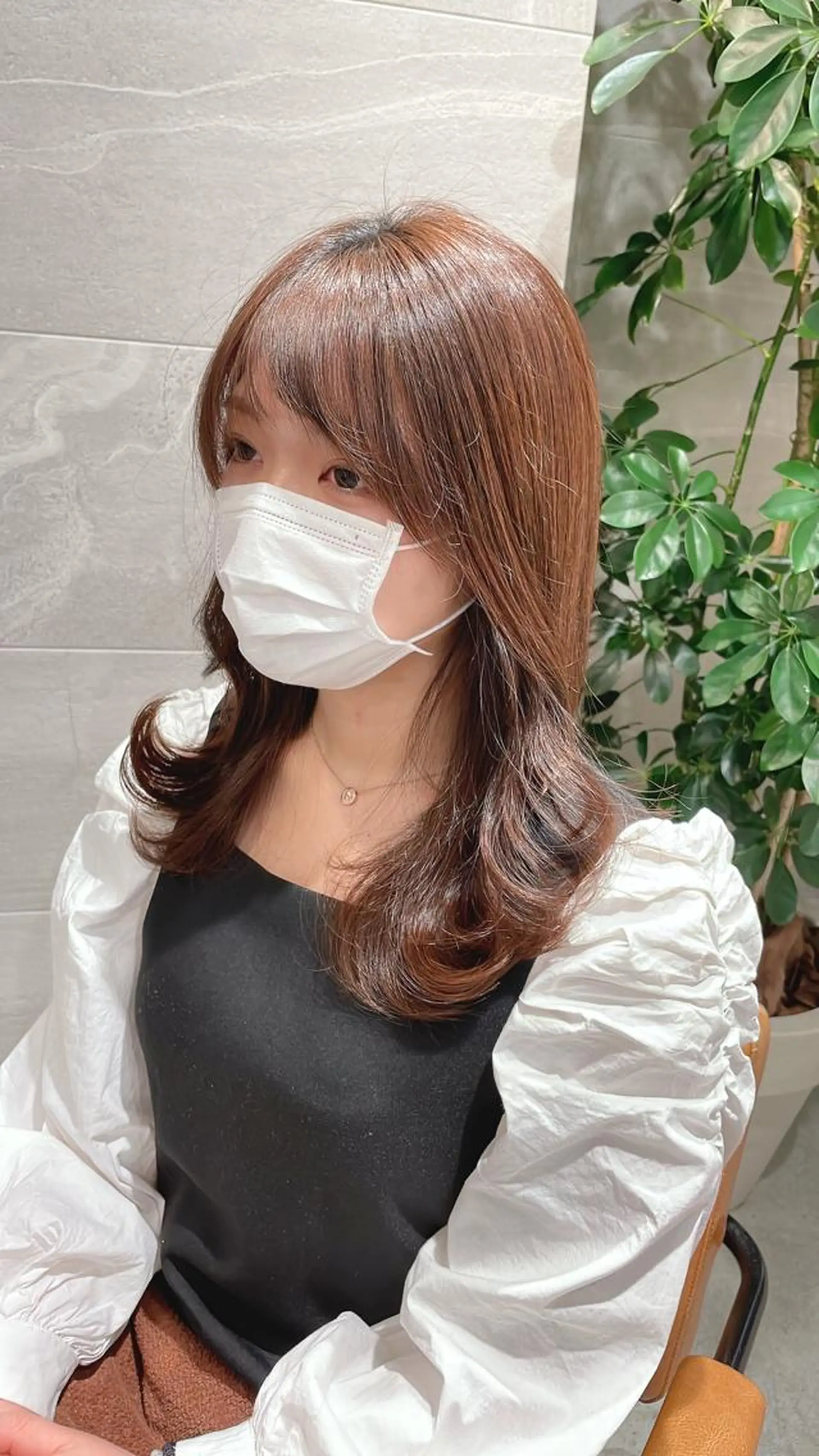 セミロング くびれヘア 顔周りカット レイヤーカット 似合わせカット ガレリアエレガンテ栄店所属・ウルフカット/ ハッシュカット/山路のヘアスタイル