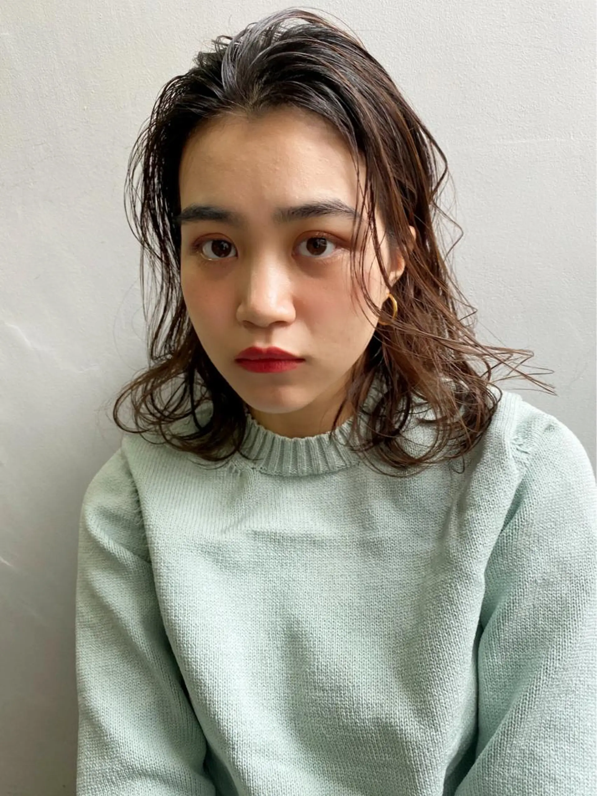 ミディアム パーマ 低ダメージパーマ ケアパーマ/武田明大のヘアスタイル