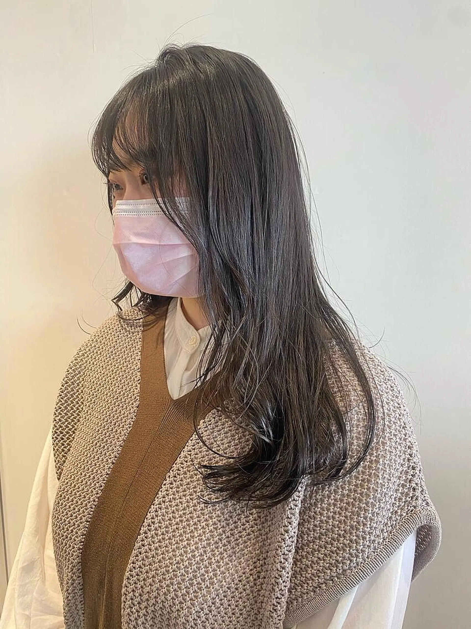 ミディアム カラー 圧倒的透明感カラー nana🦕のヘアスタイル